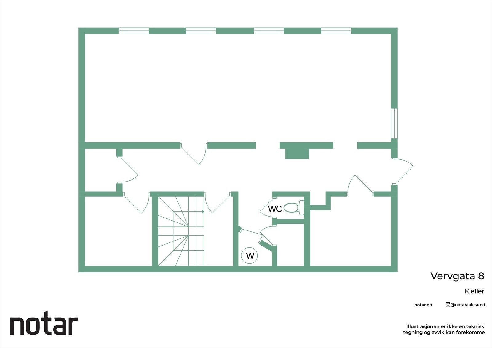 Plantegning underetasje Galleribilde
