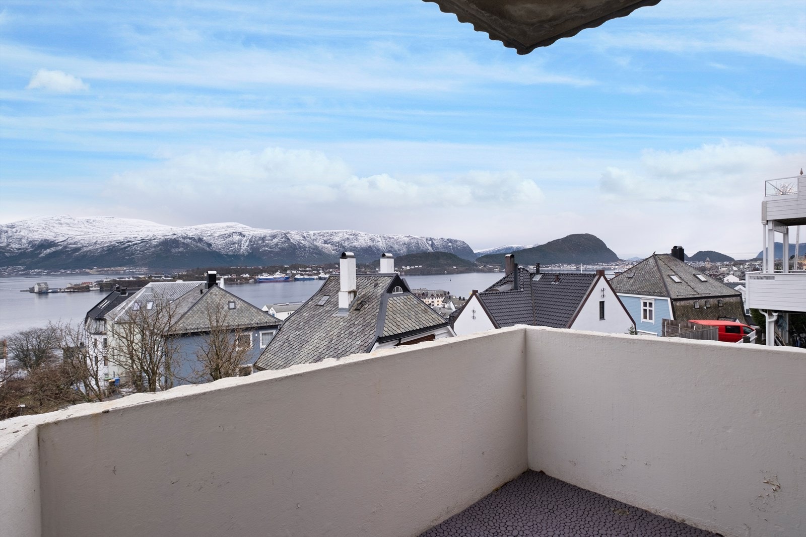 Nydelig utsikt fra balkongen. Galleribilde