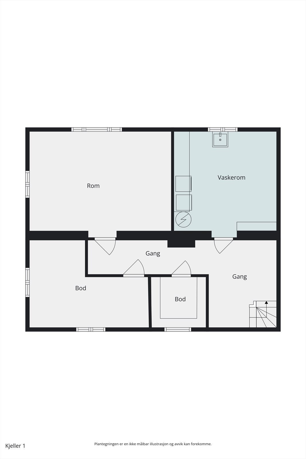 Plantegning for underetasjen. Galleribilde