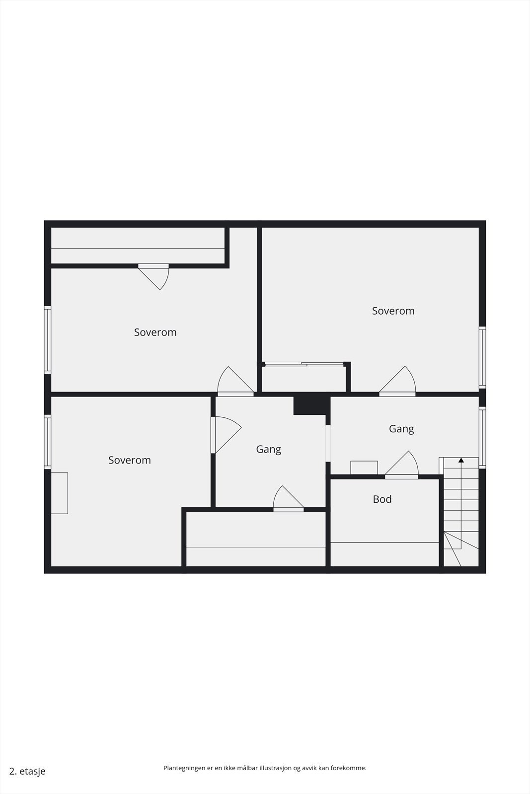 Plantegning for 2. etasje. Galleribilde