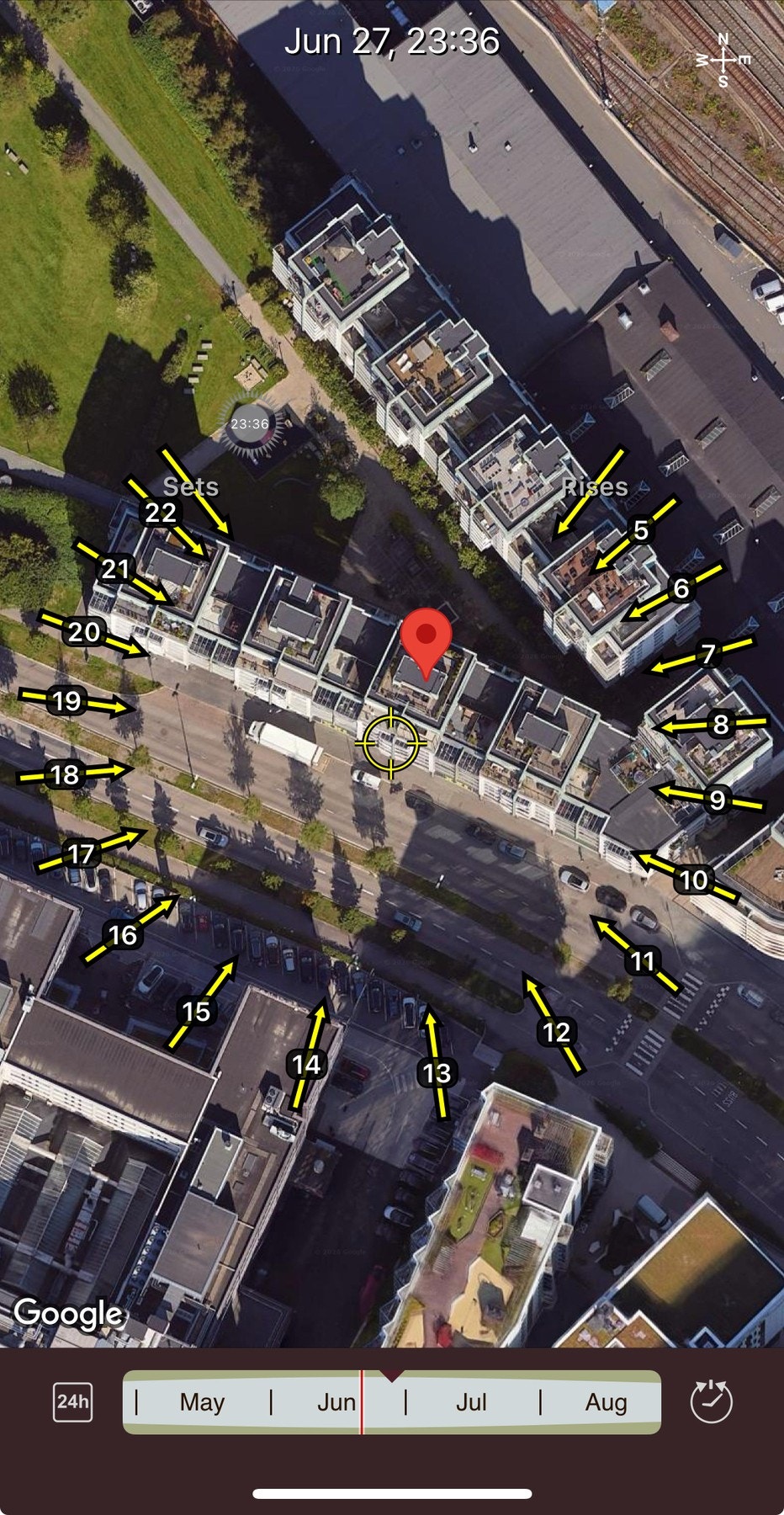 Glimrende solforhold med sol fra formiddagen til sen kveld midtsommers. Galleribilde