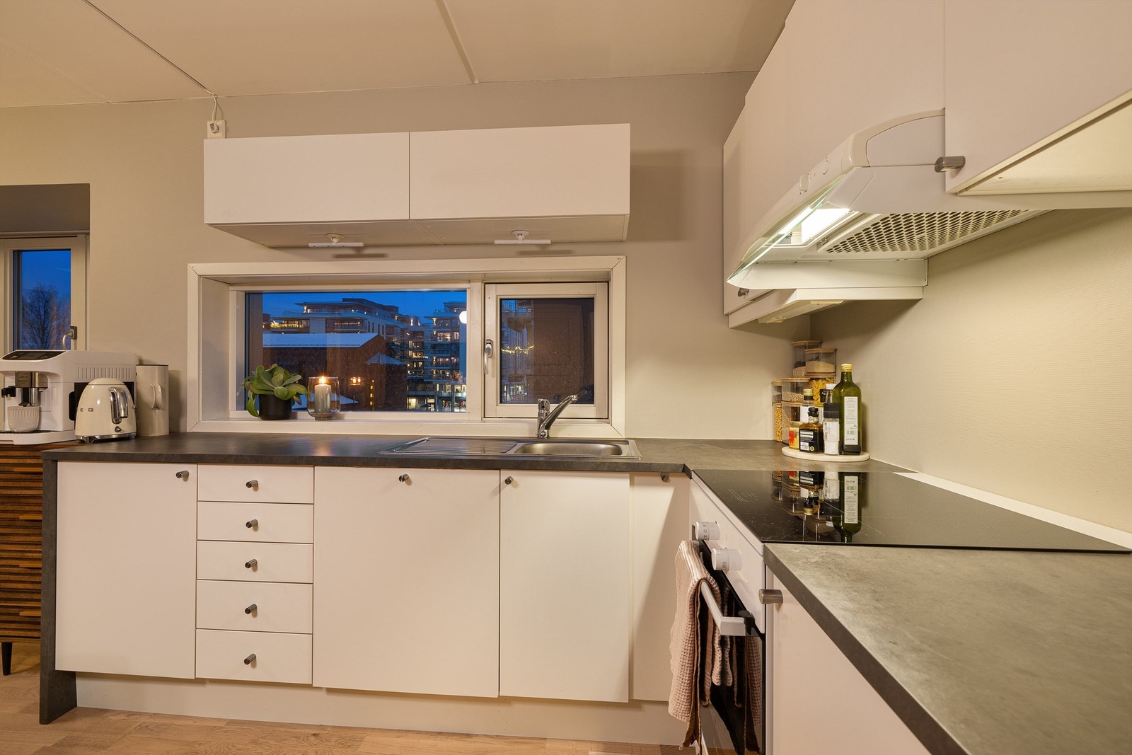 Integrert oppvaskmaskin i kjøkkeninnredningen Galleribilde