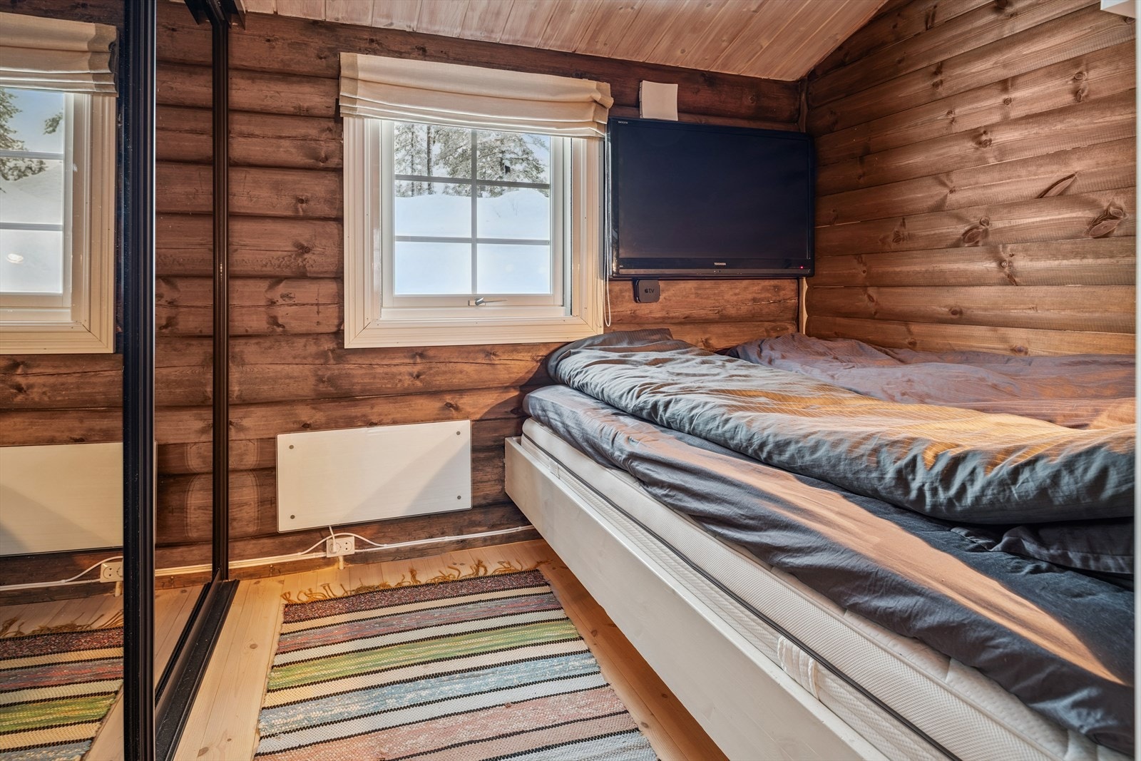 Det tredje soverommet gir fleksible soveplasser for familie og gjester. Galleribilde