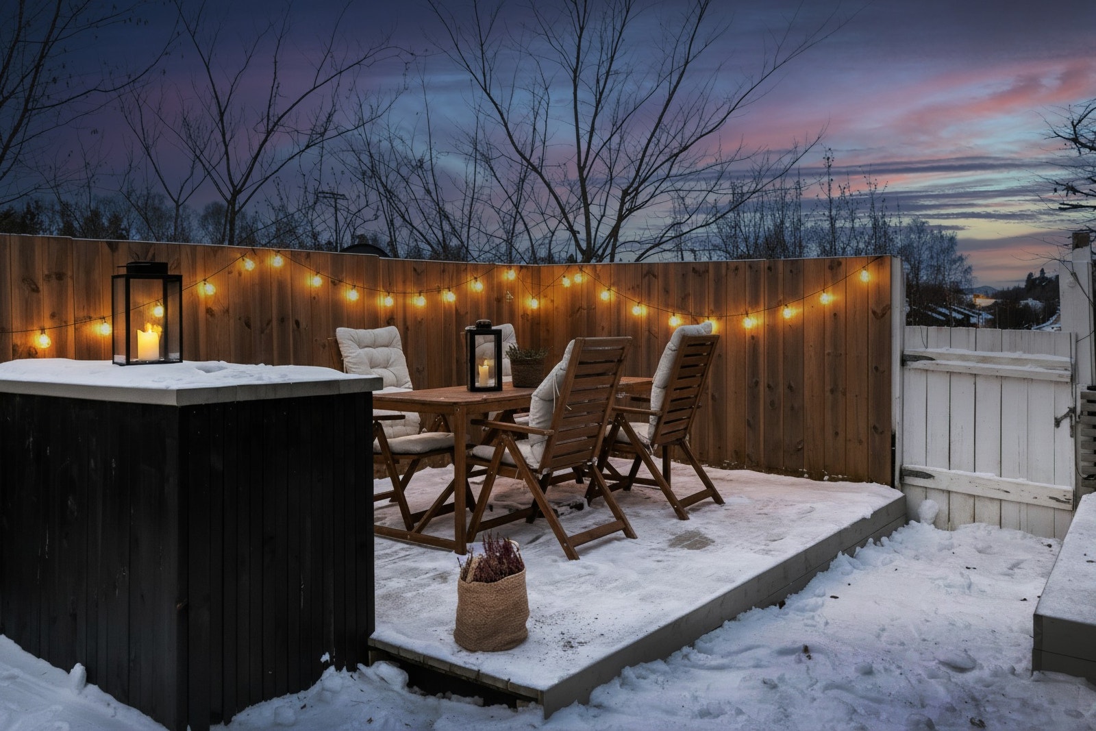 Kveldsstemning i hagen Galleribilde