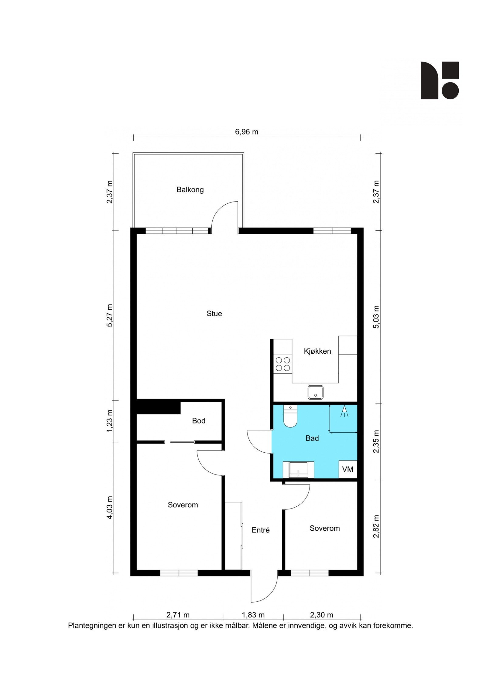 Plantegning 3. etasje. Galleribilde