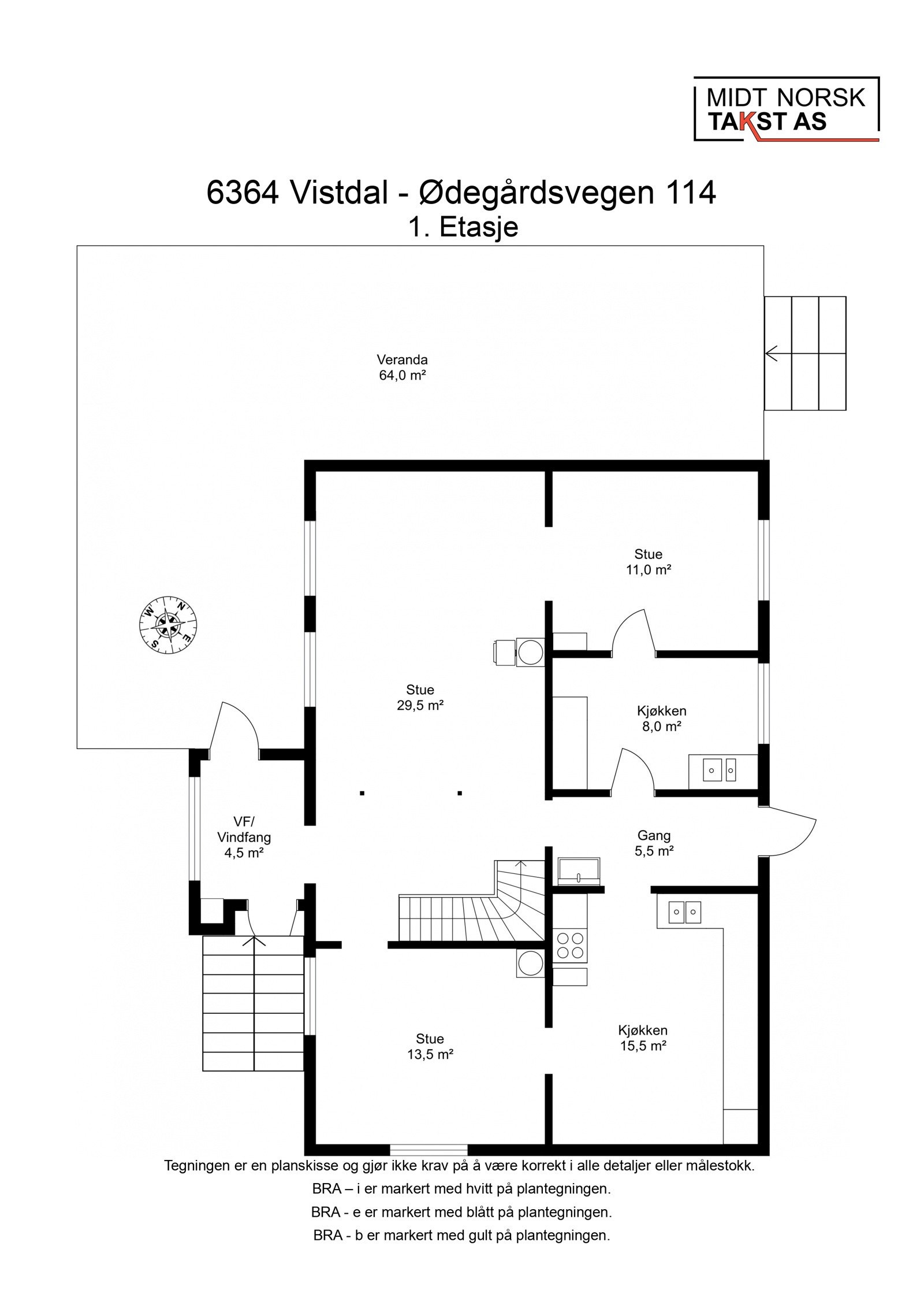 Planskisse 1. etasje Galleribilde