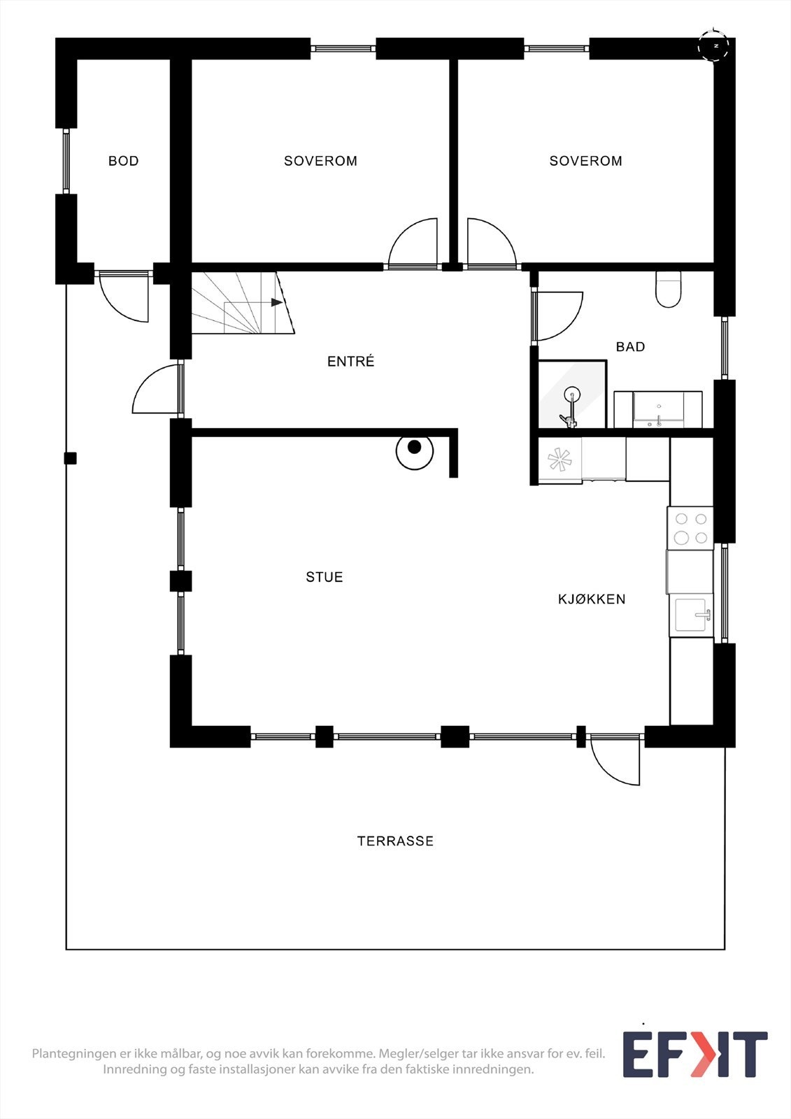 Plantegning 1. etg Galleribilde