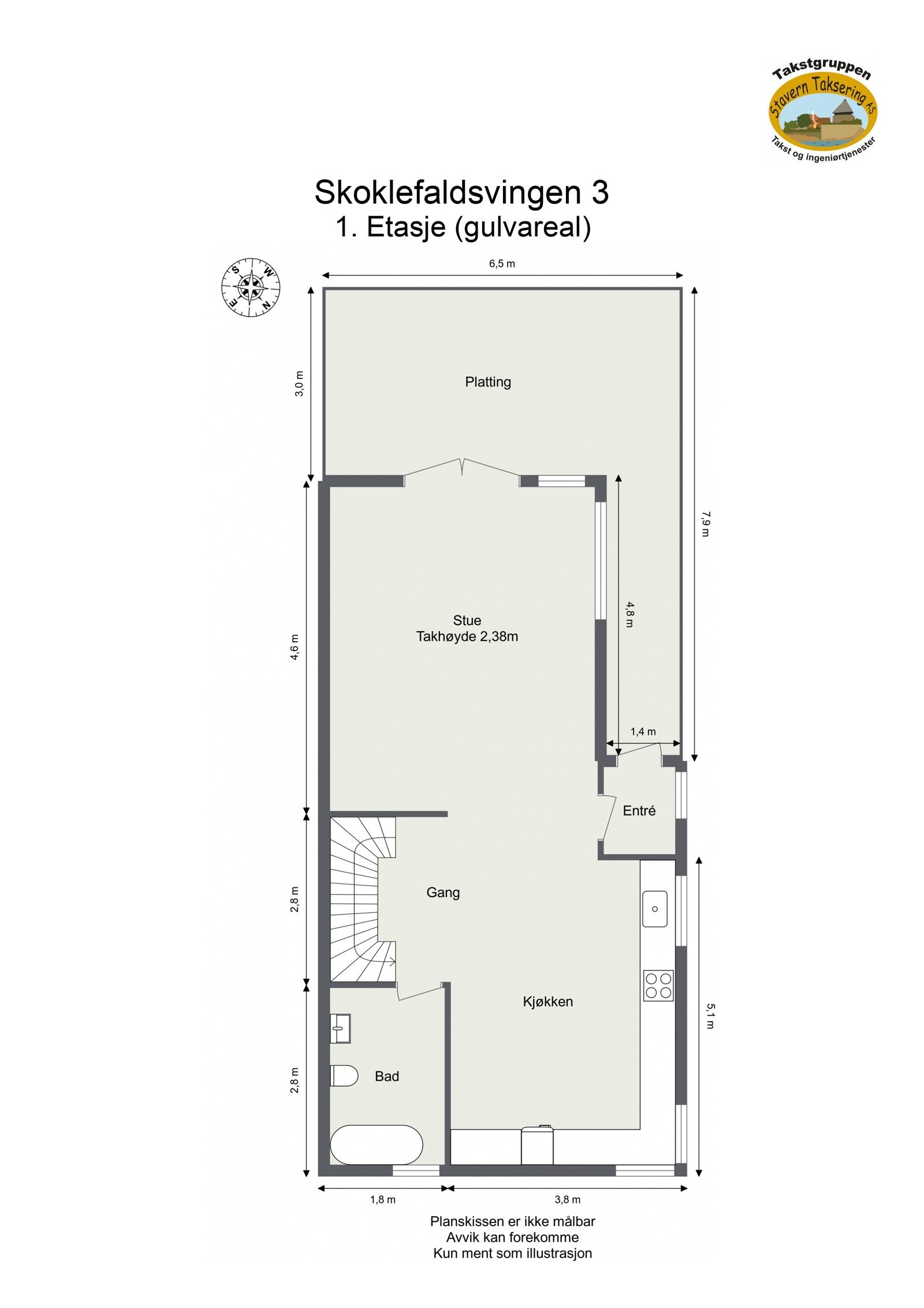 Plantegning - 1. etasje. Galleribilde
