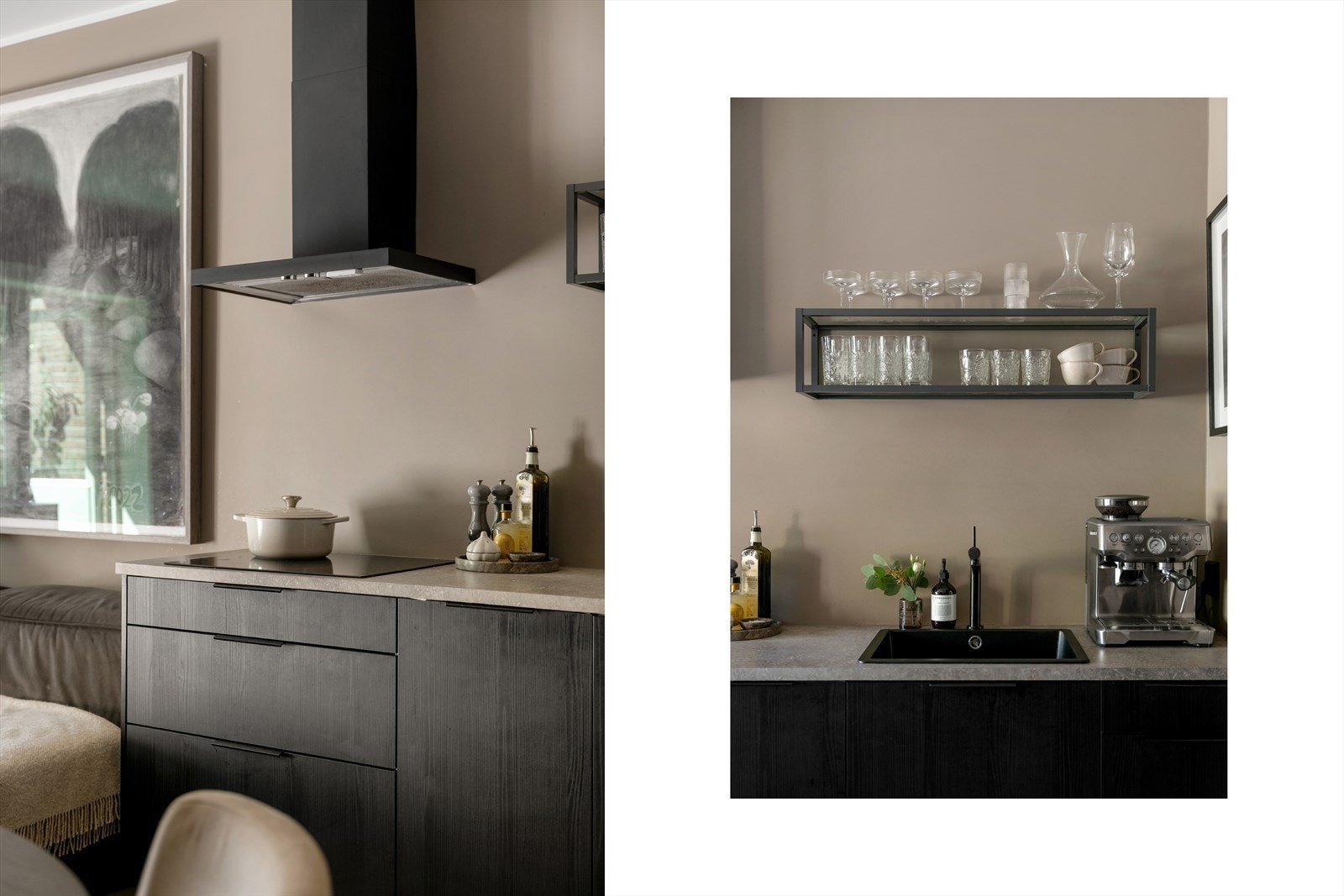 Kjøkkenet har gjennomført stil med lekre detaljer Galleribilde