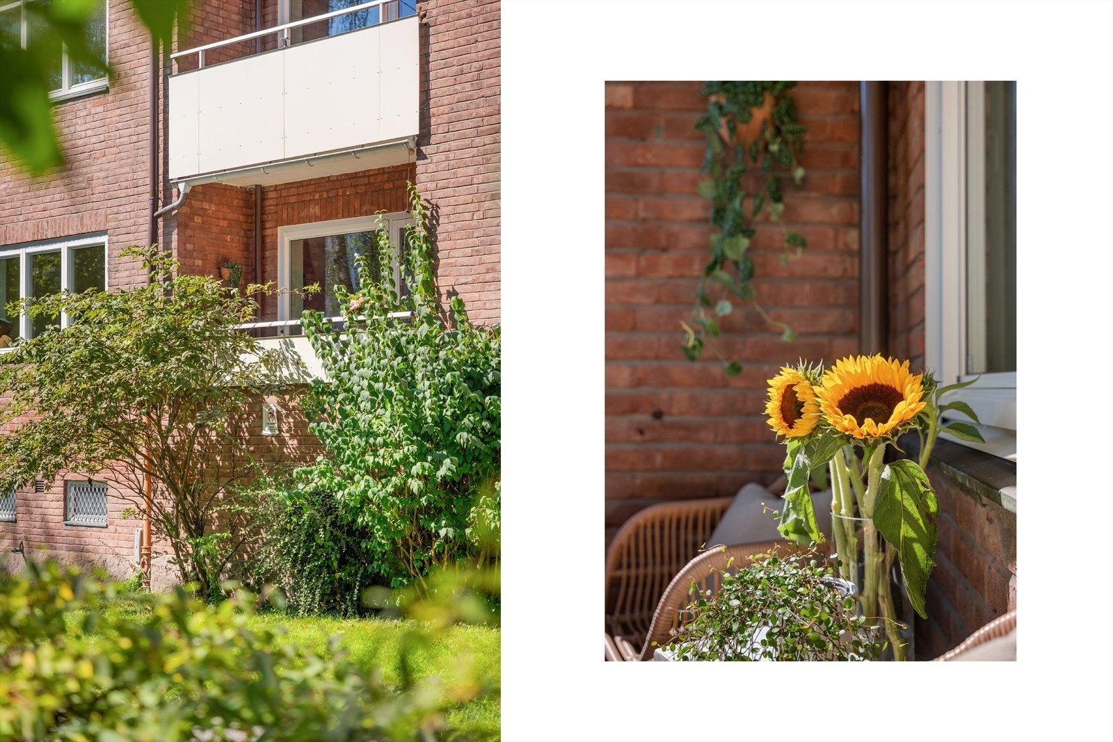 Leiligheten ligger fint til i en høy første etasje Galleribilde