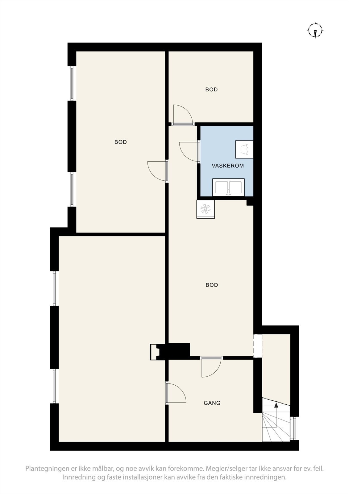 Plantegning underetasjen Galleribilde