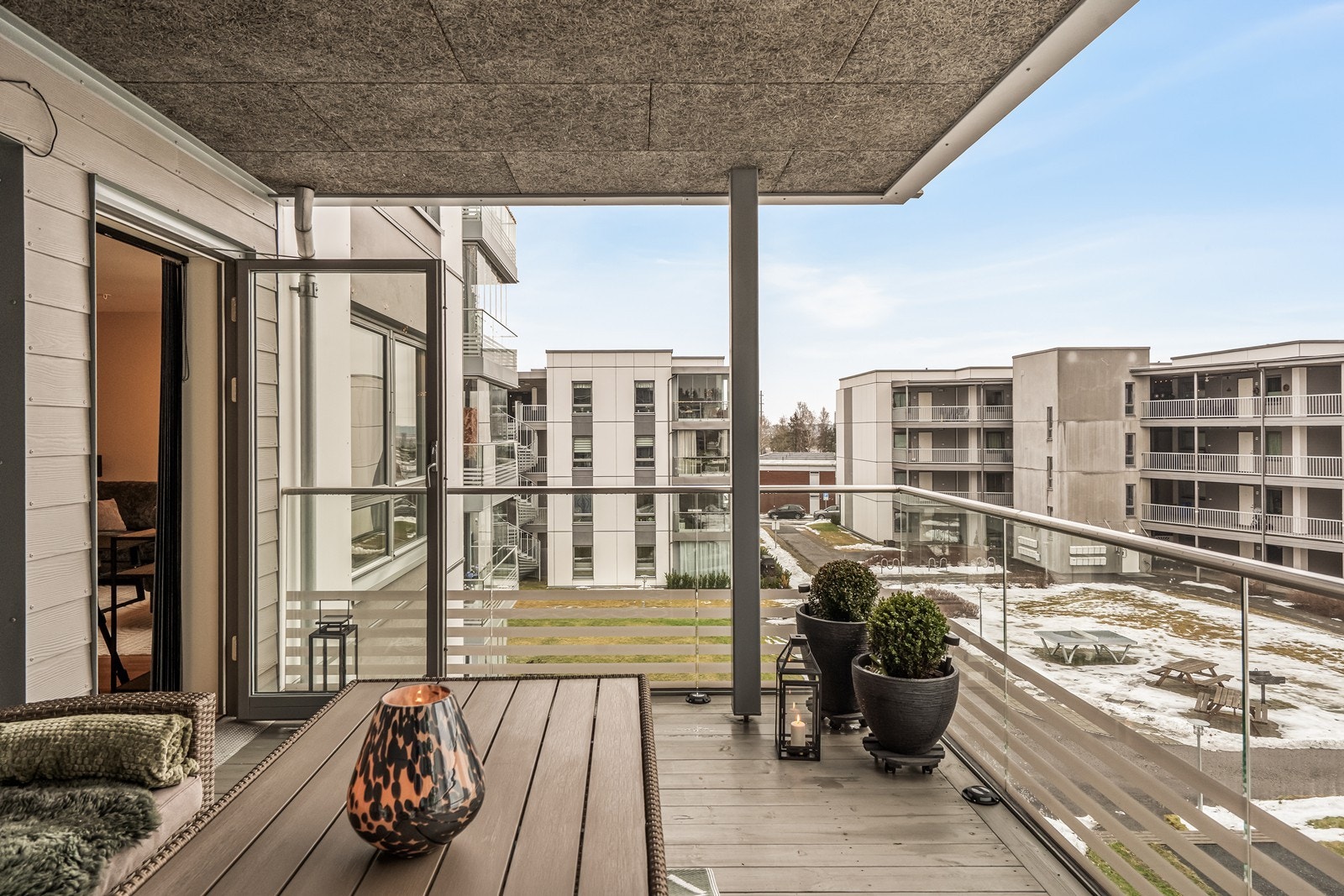 Her kan man nyte rolige dager med utsikt over fellesområdene. Galleribilde