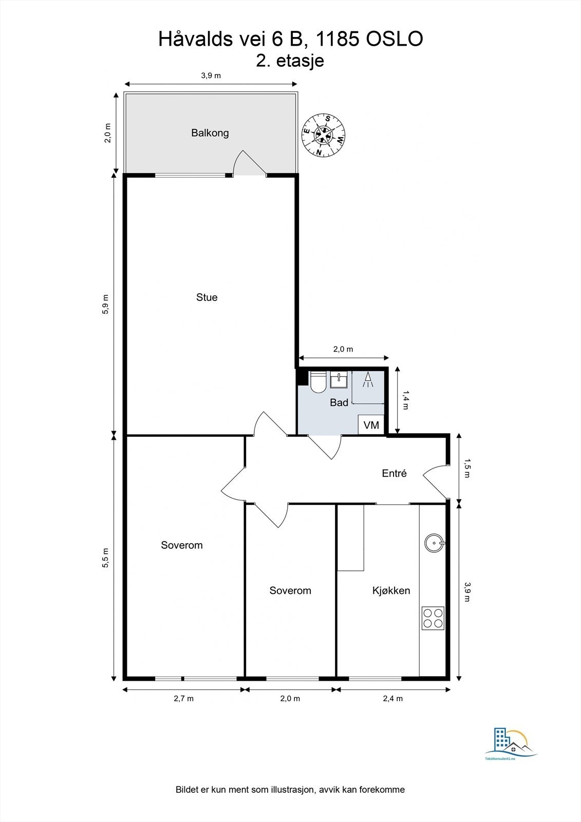 Plantegning - 2. etasje. Galleribilde