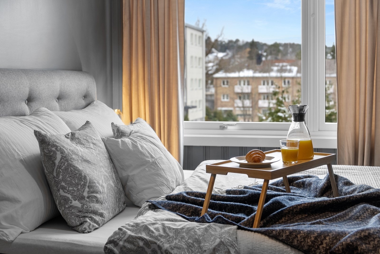 Boligen byr på to soverom, vendt inn mot bakgård. Galleribilde