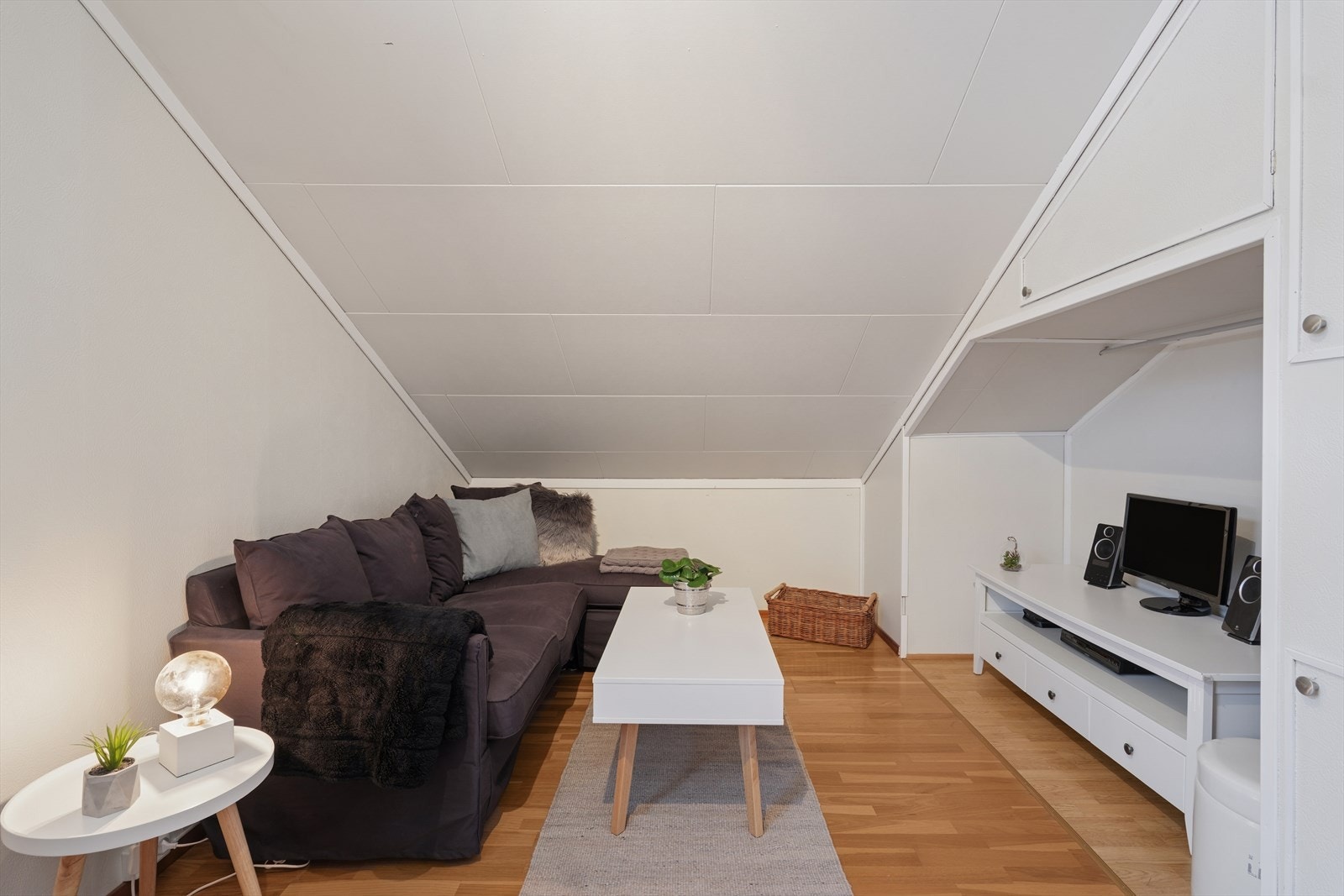 Soverom nr 3 blir i dag brukt som TV-stue. Galleribilde