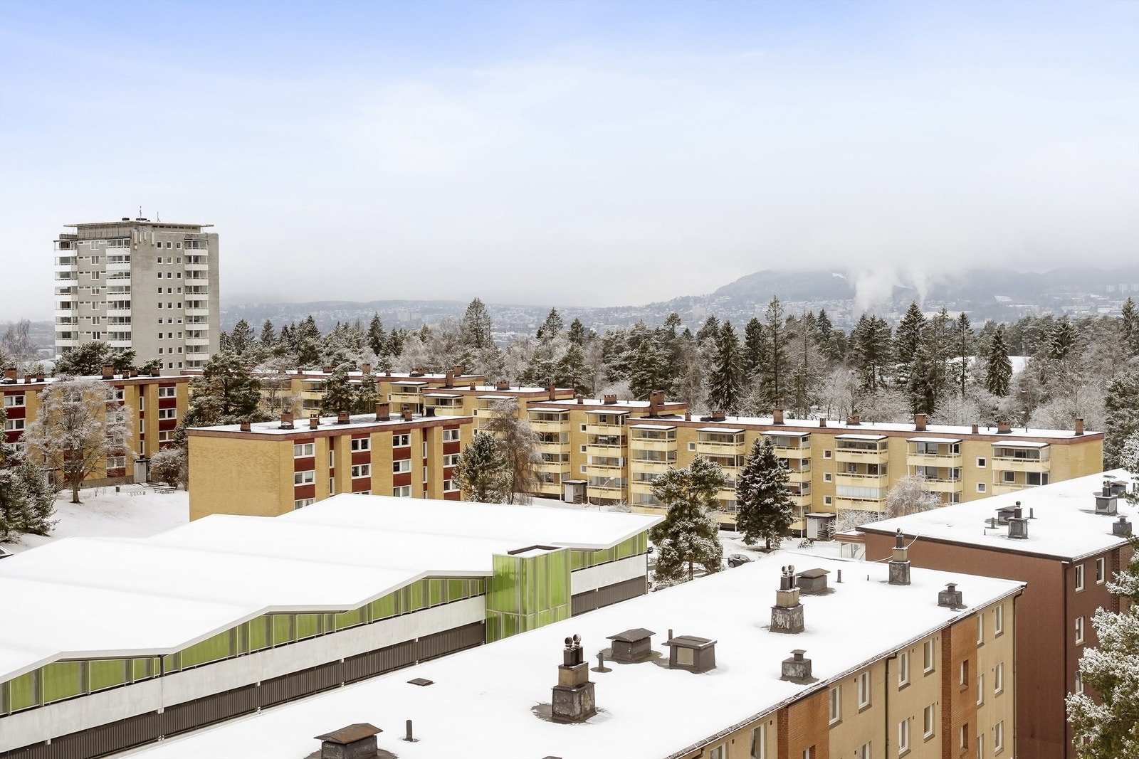 Utsyn i retning Holmenkollen. Galleribilde