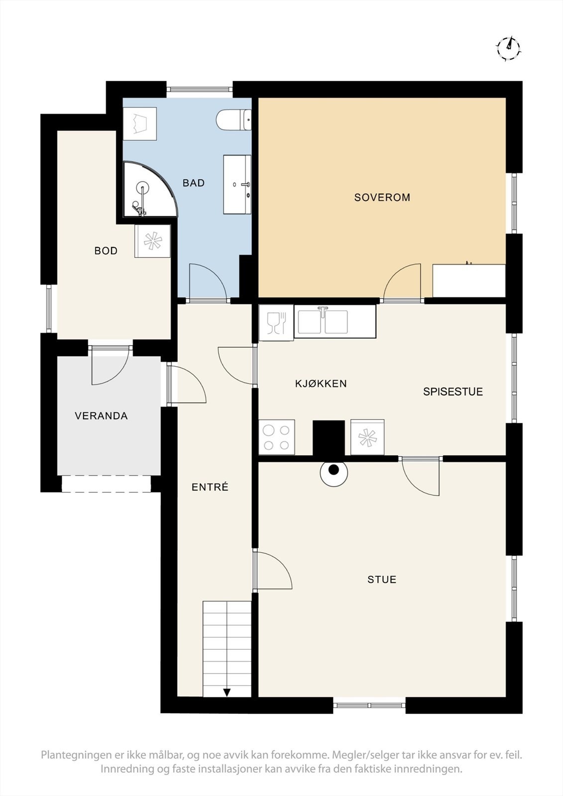 Plantegning 1. etasje Galleribilde