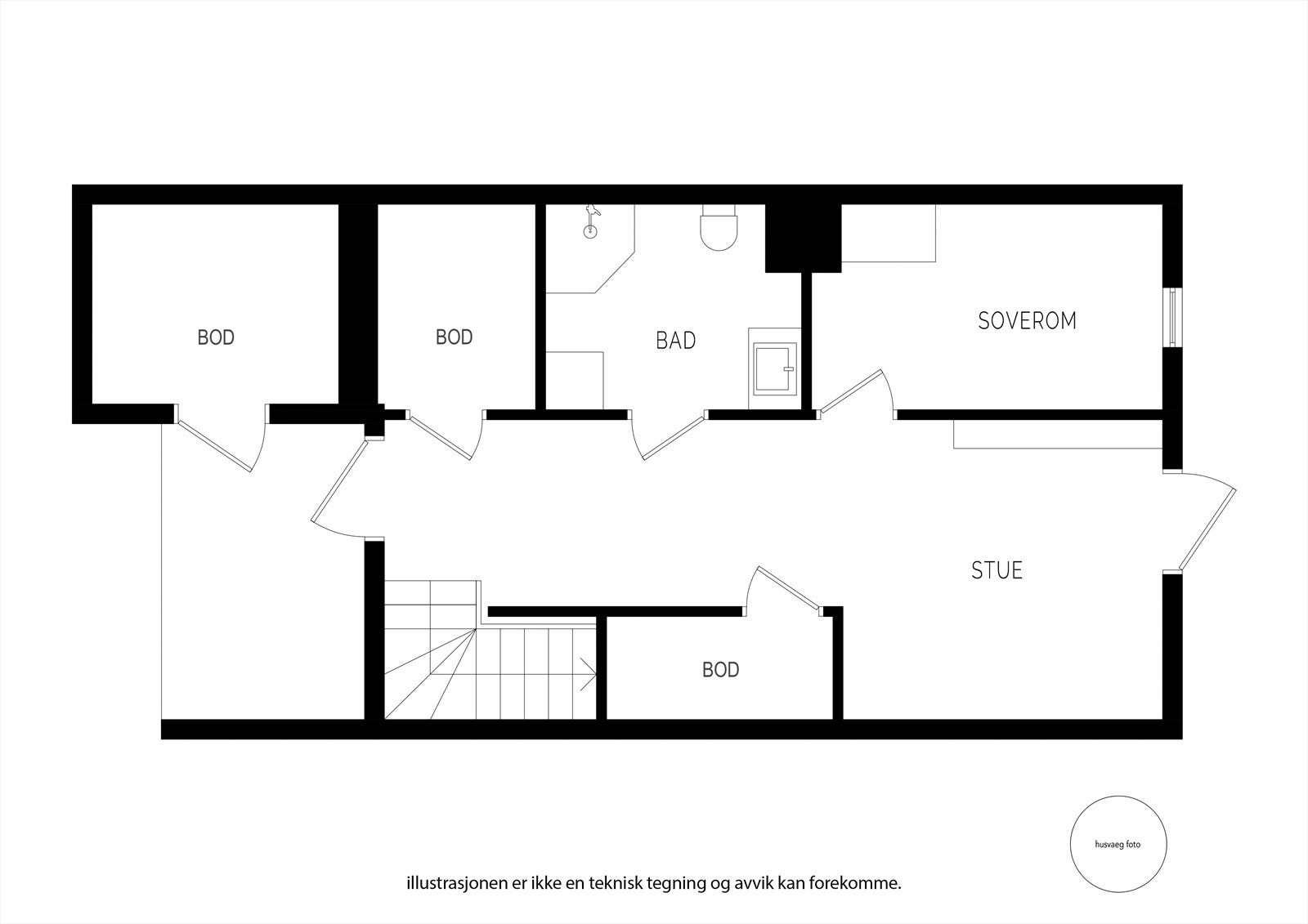 Plantegning 1. etasje Galleribilde