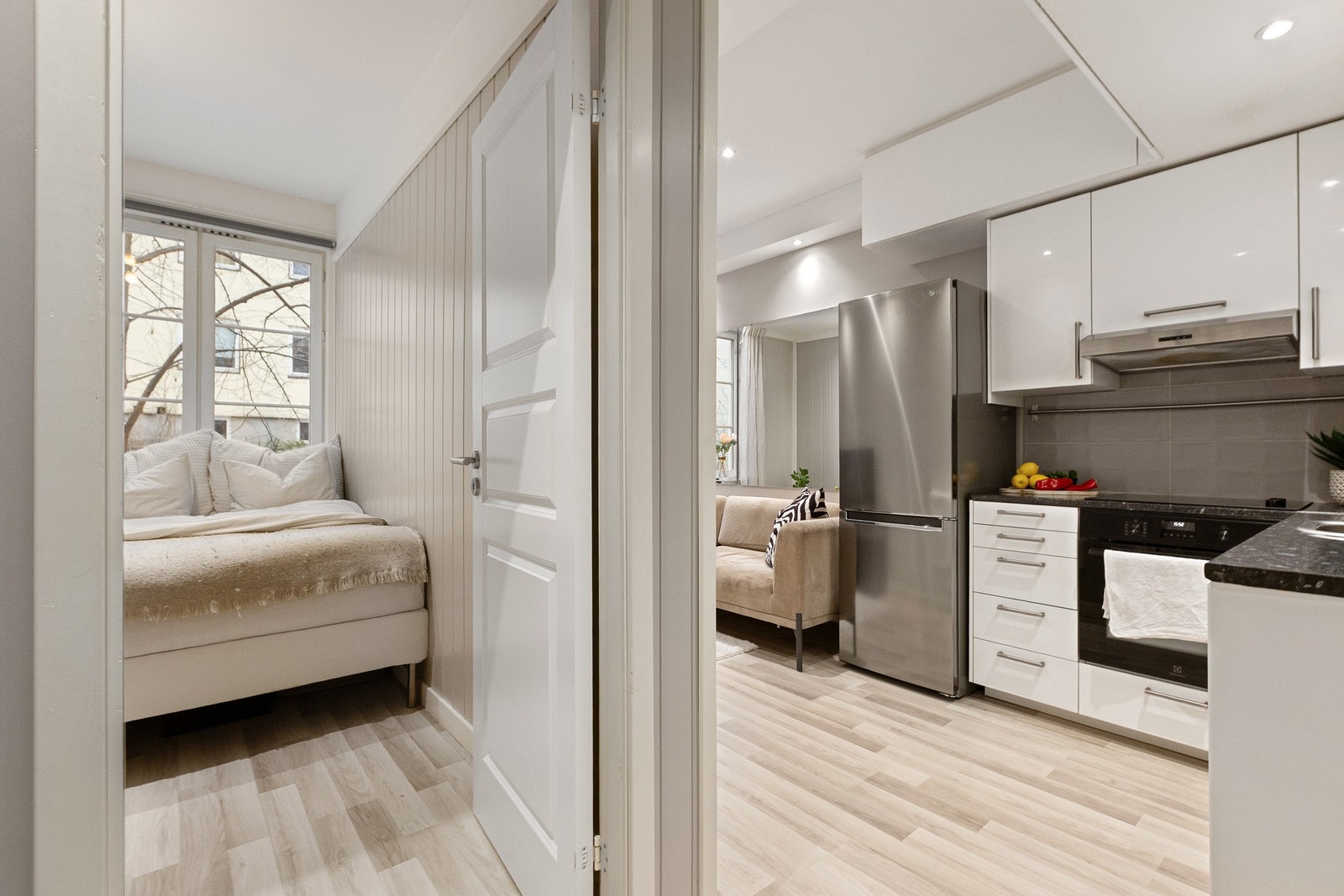 Leiligheten byr på et eget soverom Galleribilde