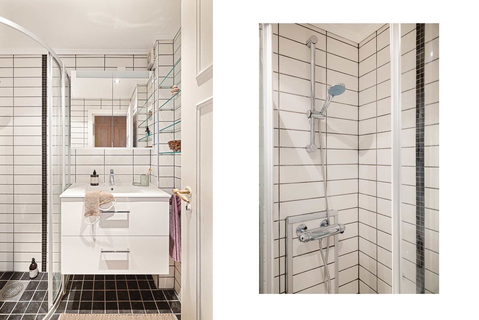 - Badet ble pusset opp i 2005, og det er varmekabler i gulv og spotlights i himling - Galleribilde