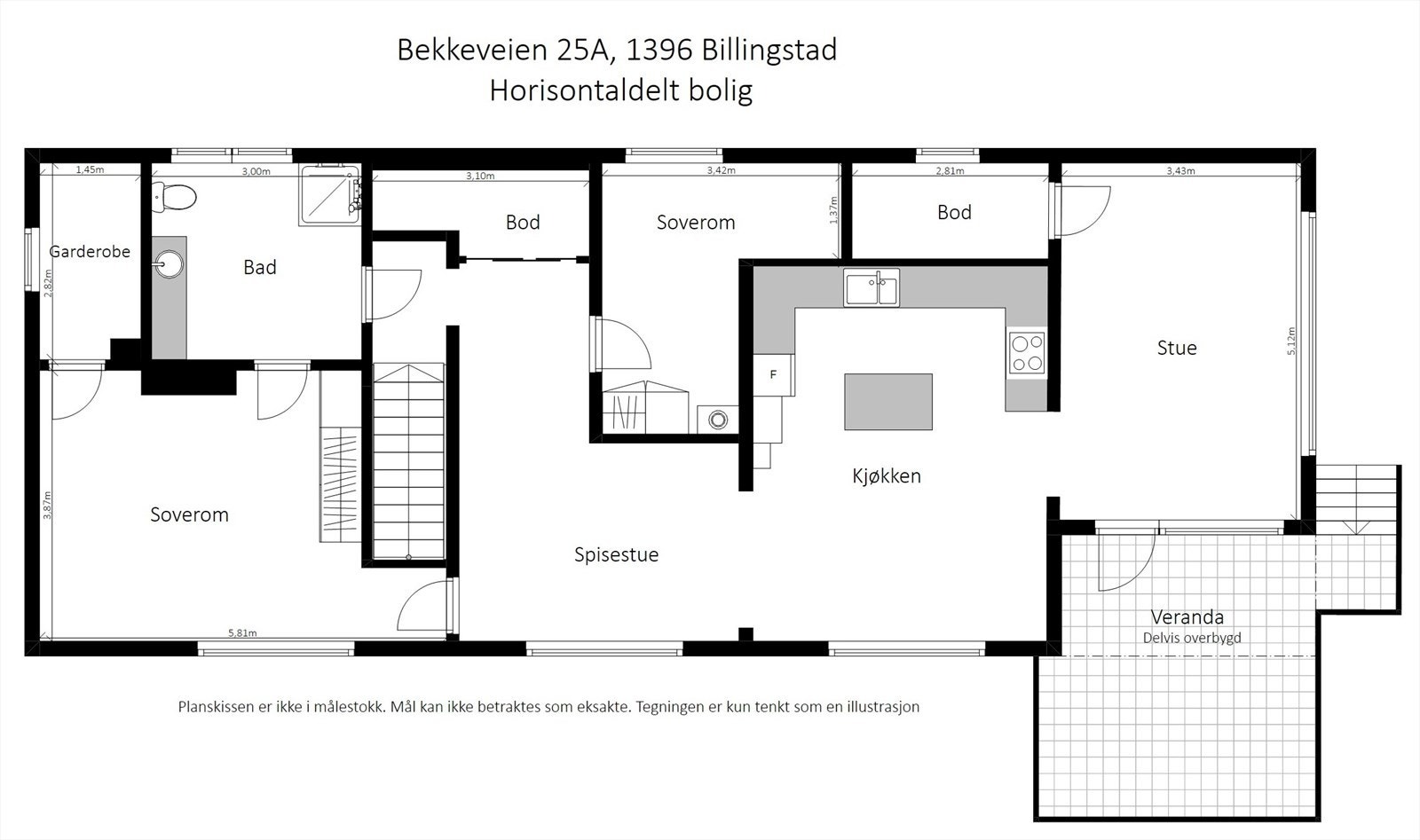 1. Etg Bekkeveien 25A. Galleribilde