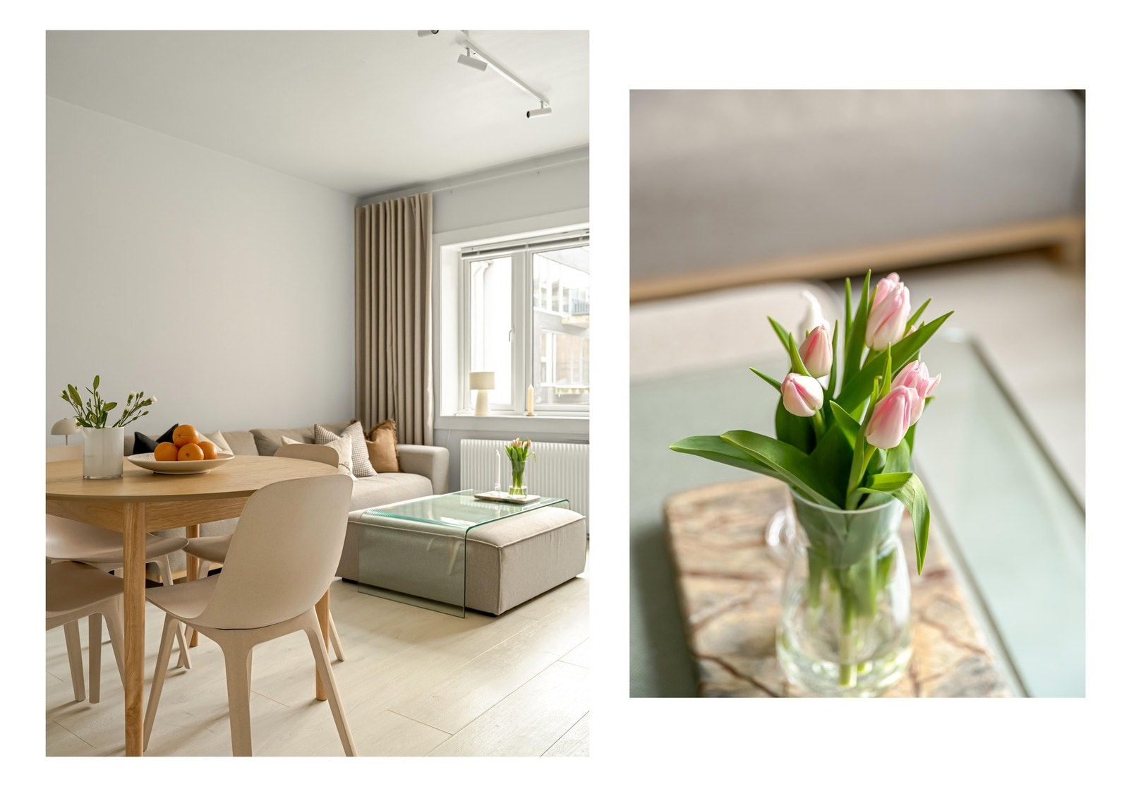 Her er det store vindusflater som slipper inn masse dagslys. Det gir leiligheten en sikkelig god atmosfære. Galleribilde