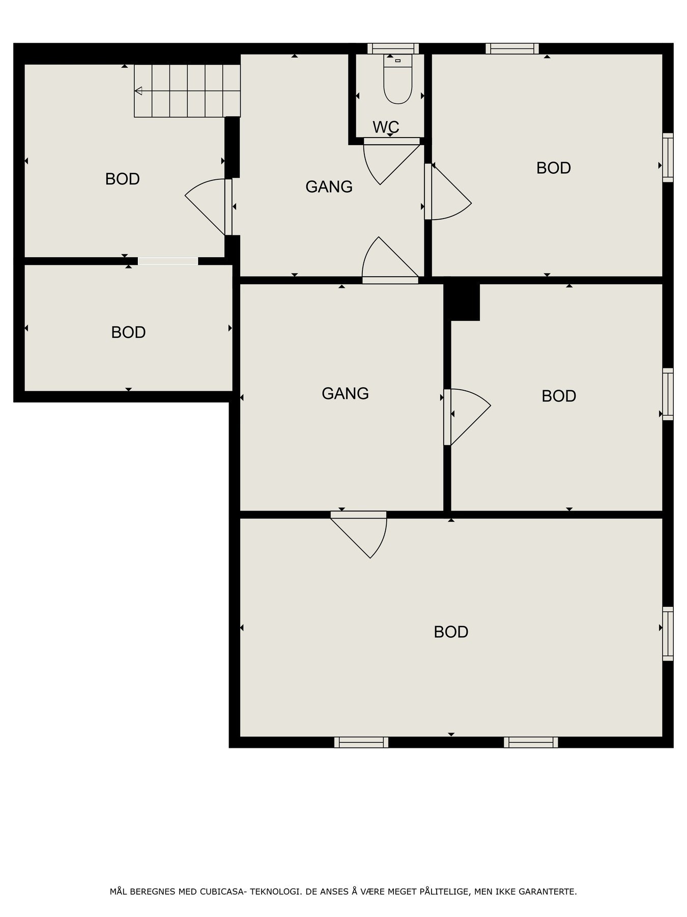 Plantegning kjelleretasje Galleribilde