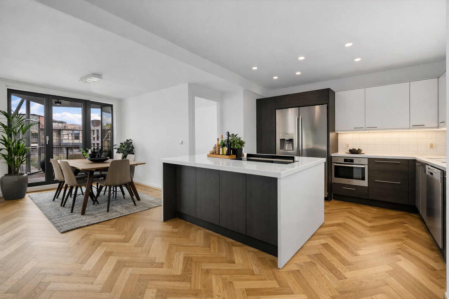 Eksempel på oppusset kjøkken, AI-generert Galleribilde