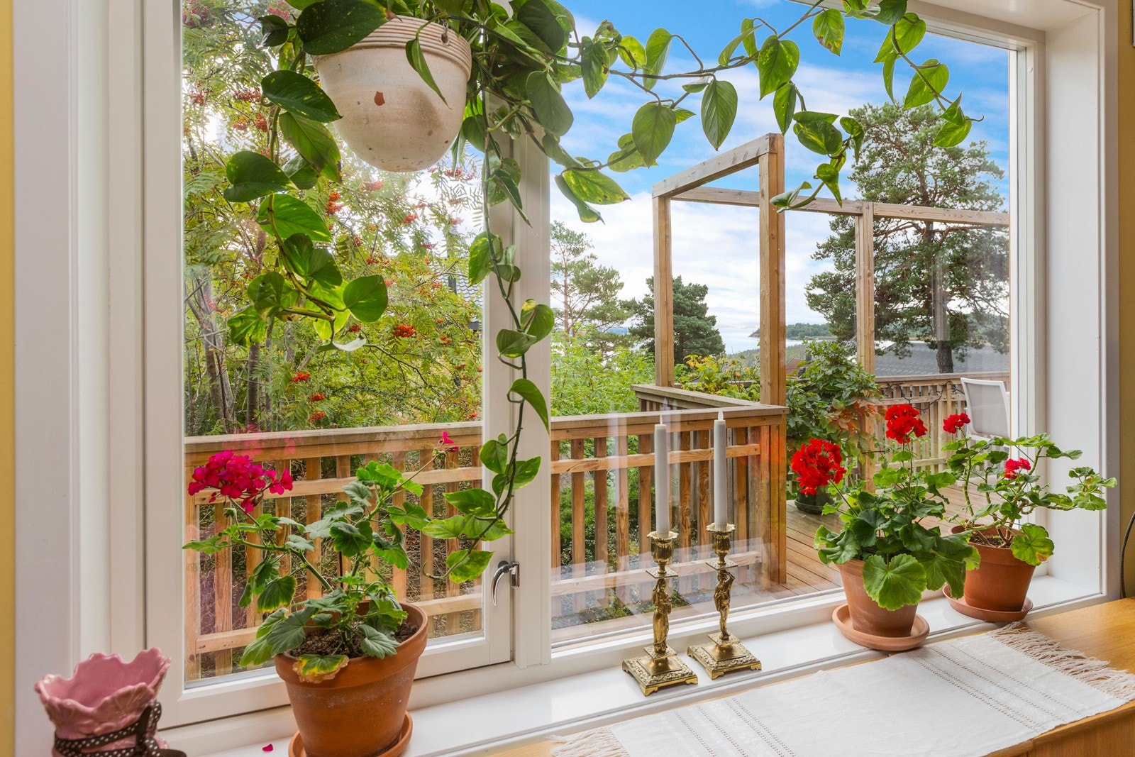 Fra eiendommen er det utsikt mot elven Galleribilde