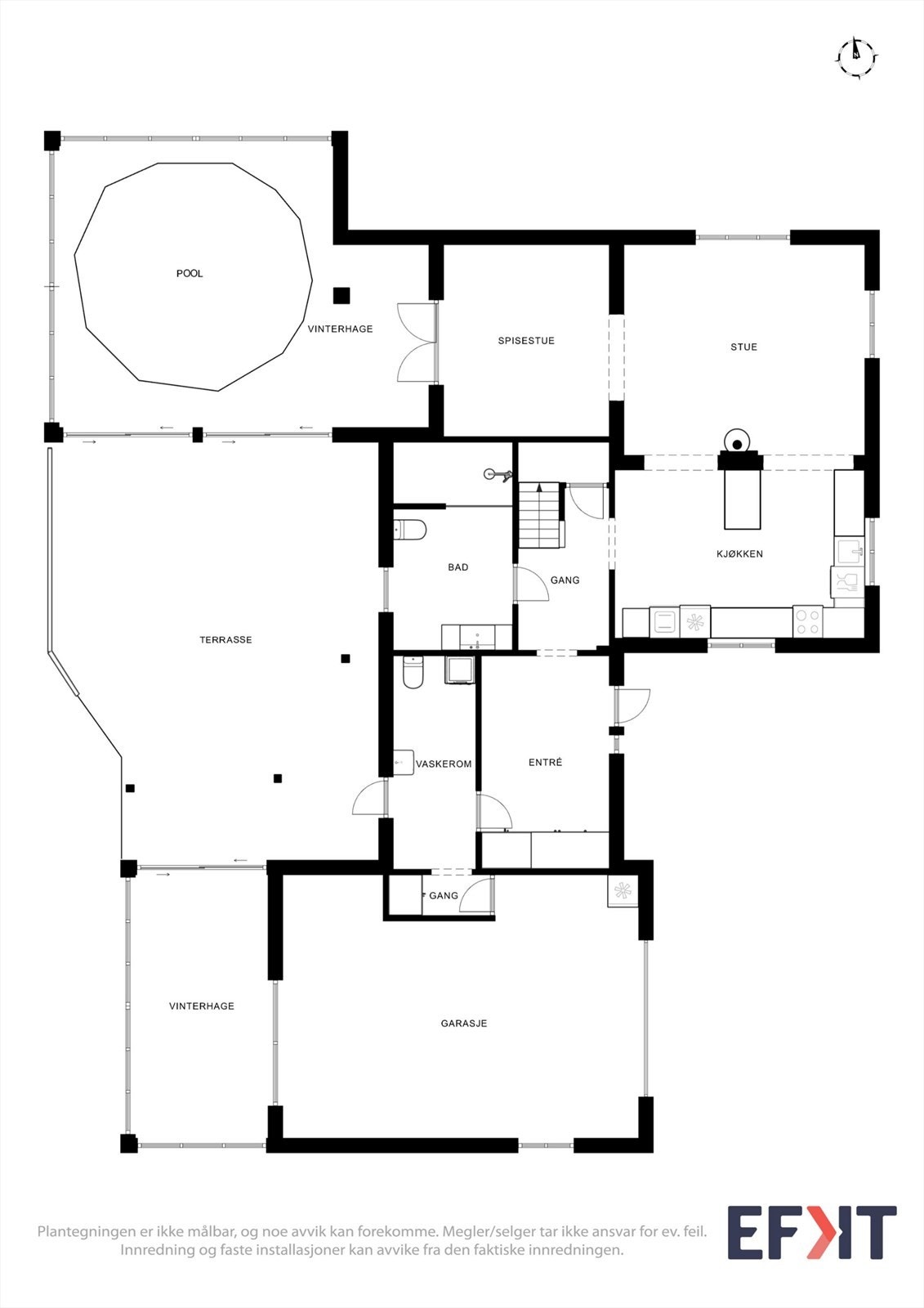 Plantegning 1.etasje Galleribilde