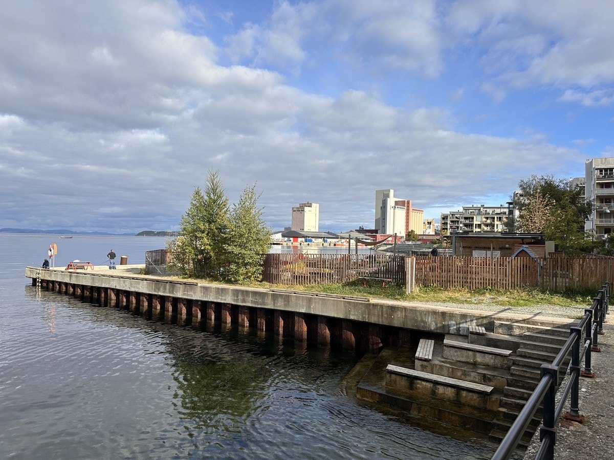 Badetrapp og fiskebrygge Galleribilde