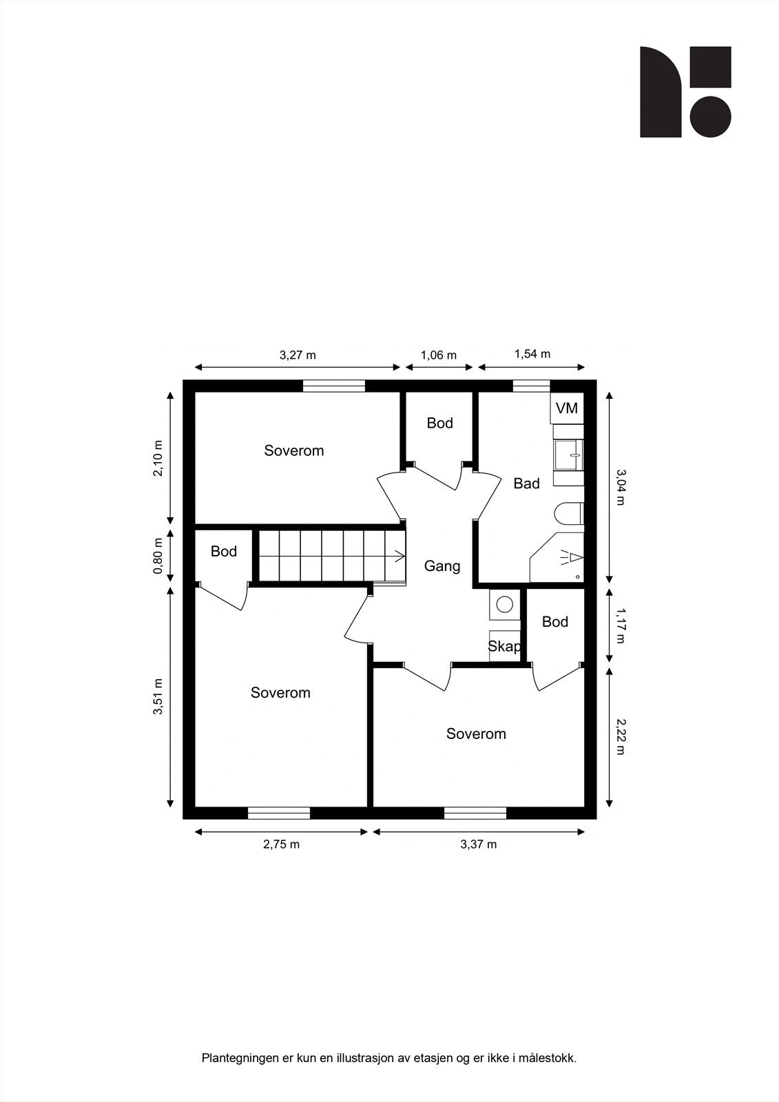 Planskisse 2. etasje Galleribilde