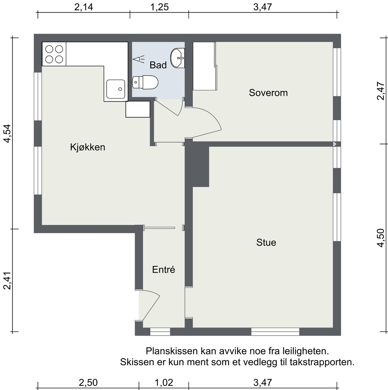 Plantegning første etasje Galleribilde