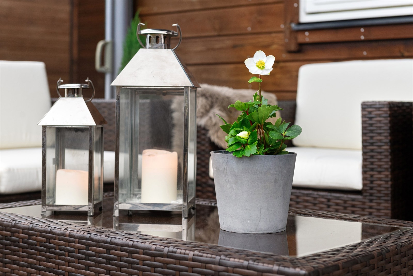 Detaljefoto fra terrassen Galleribilde