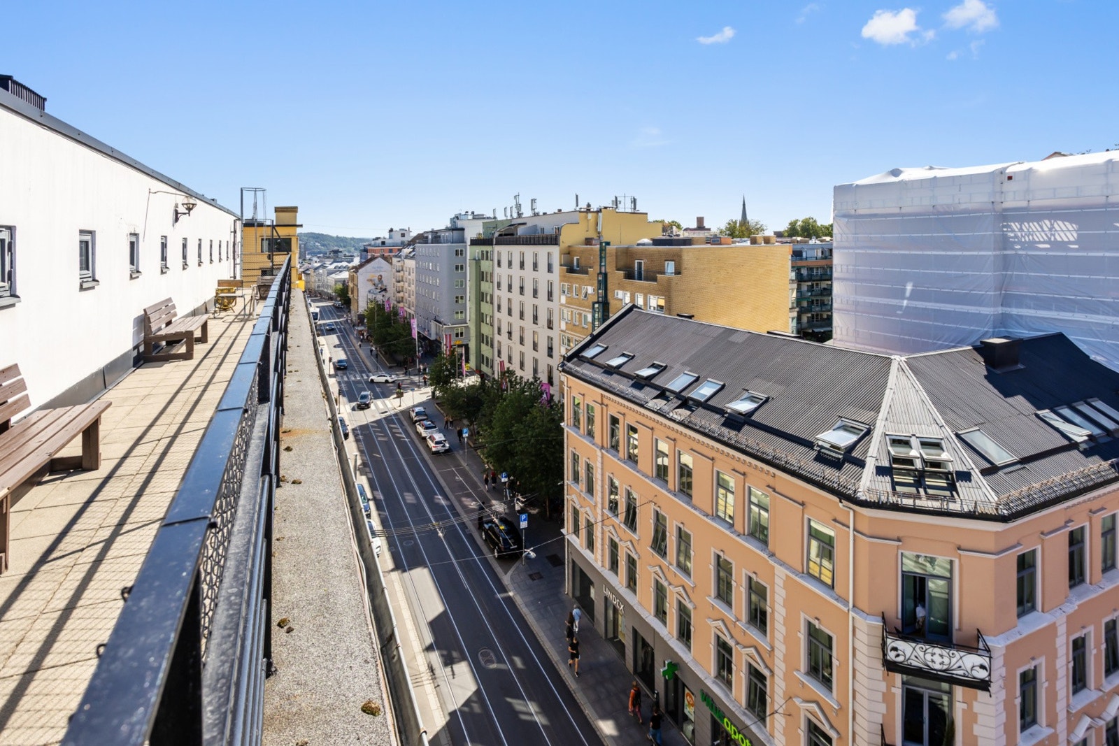 Utsikt mot Bogstadveien. Galleribilde