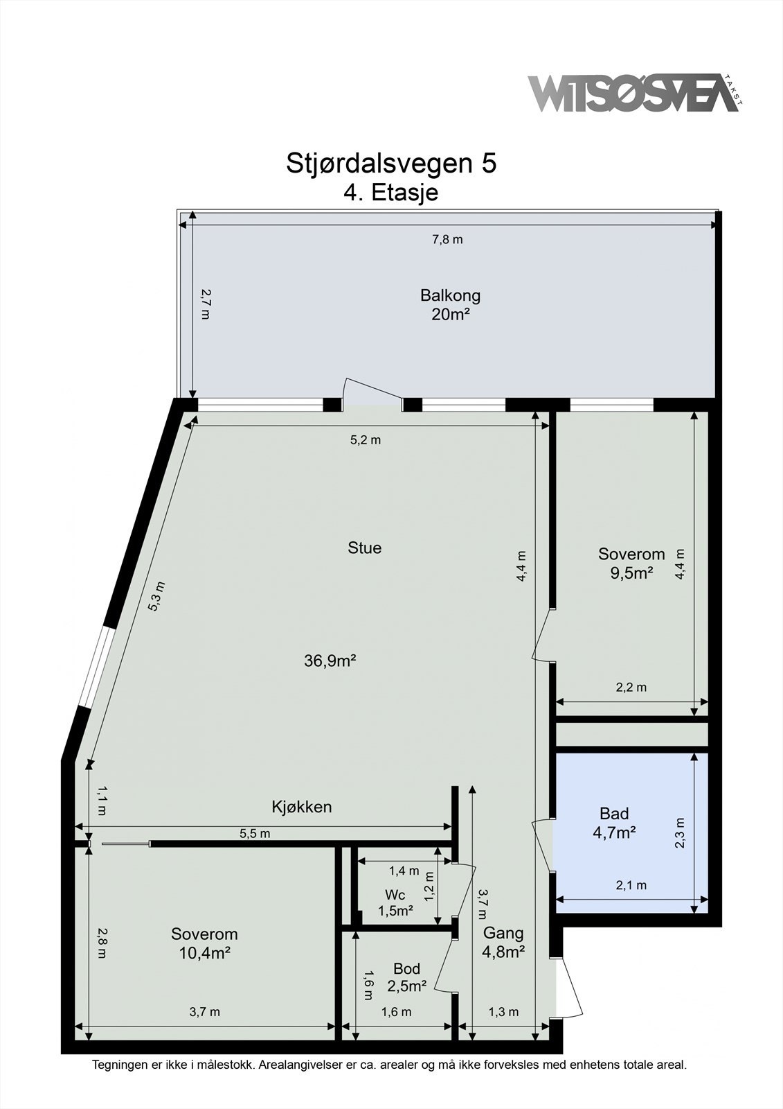 Plantegning 4. etasje Galleribilde