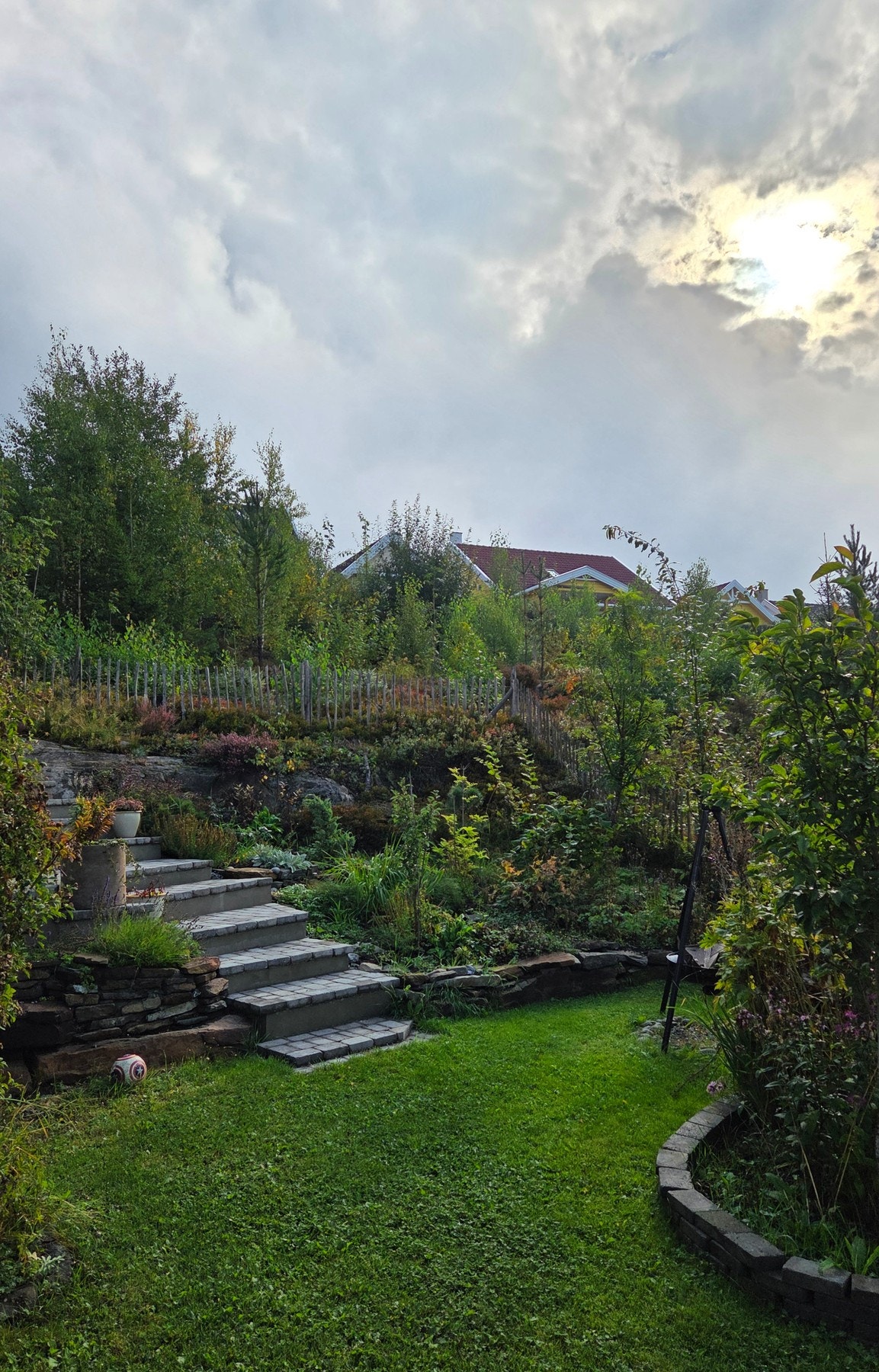 Velstelt og pent beplantet hage (selgers private foto). Galleribilde