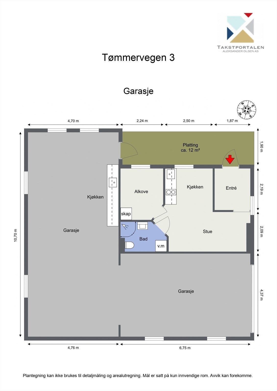 Plantegning - Garasje Galleribilde