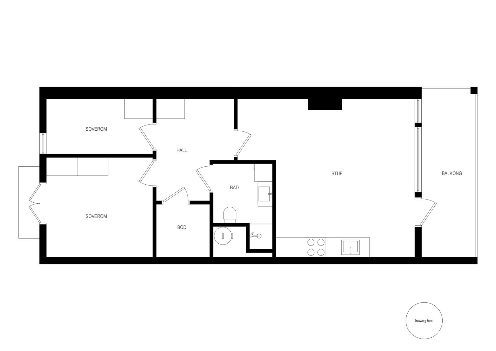 Fototegning Seljebakken 36 Galleribilde