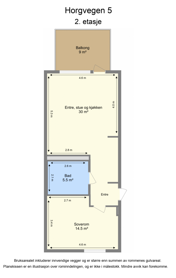 Leiligheten har ypperlig planløsning med mye lagringsplass, stort soverom og romslige oppholdsrom. Utgang til stor balkong på hele 9 kvm. Galleribilde