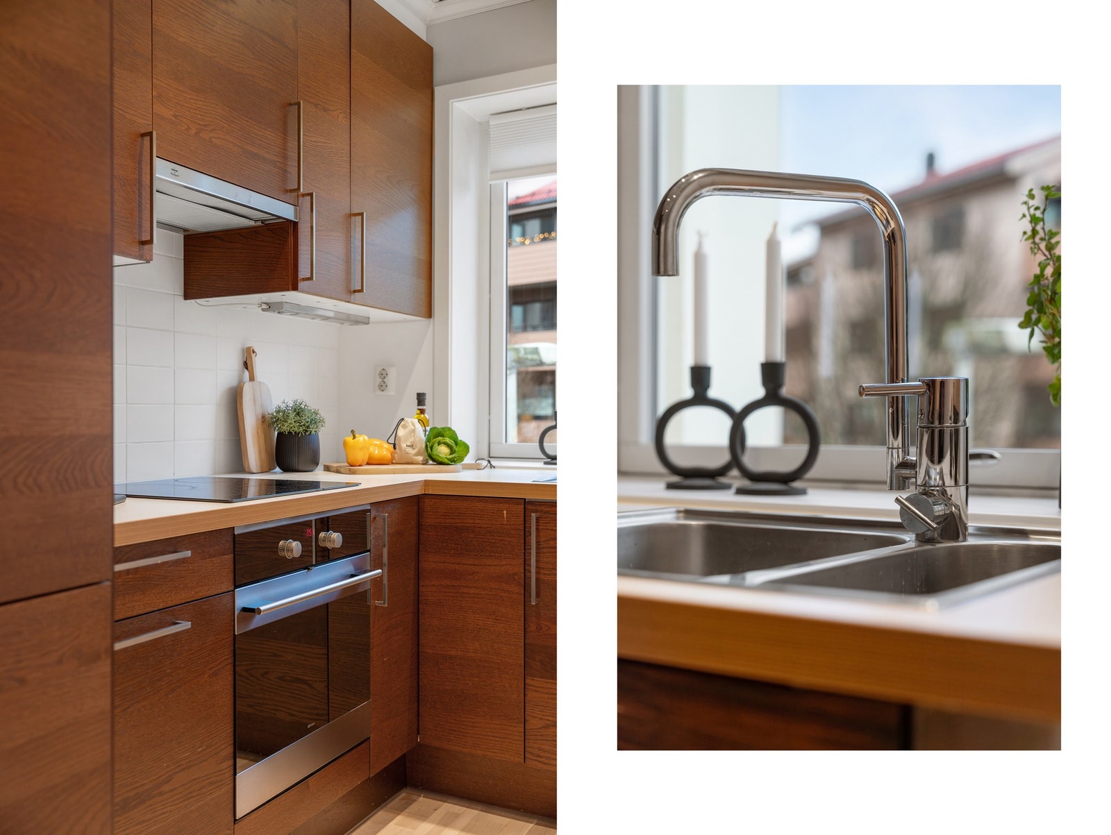 - Spotlights i himling og under overskap som gir god belysning over arbeidsflatene - Galleribilde