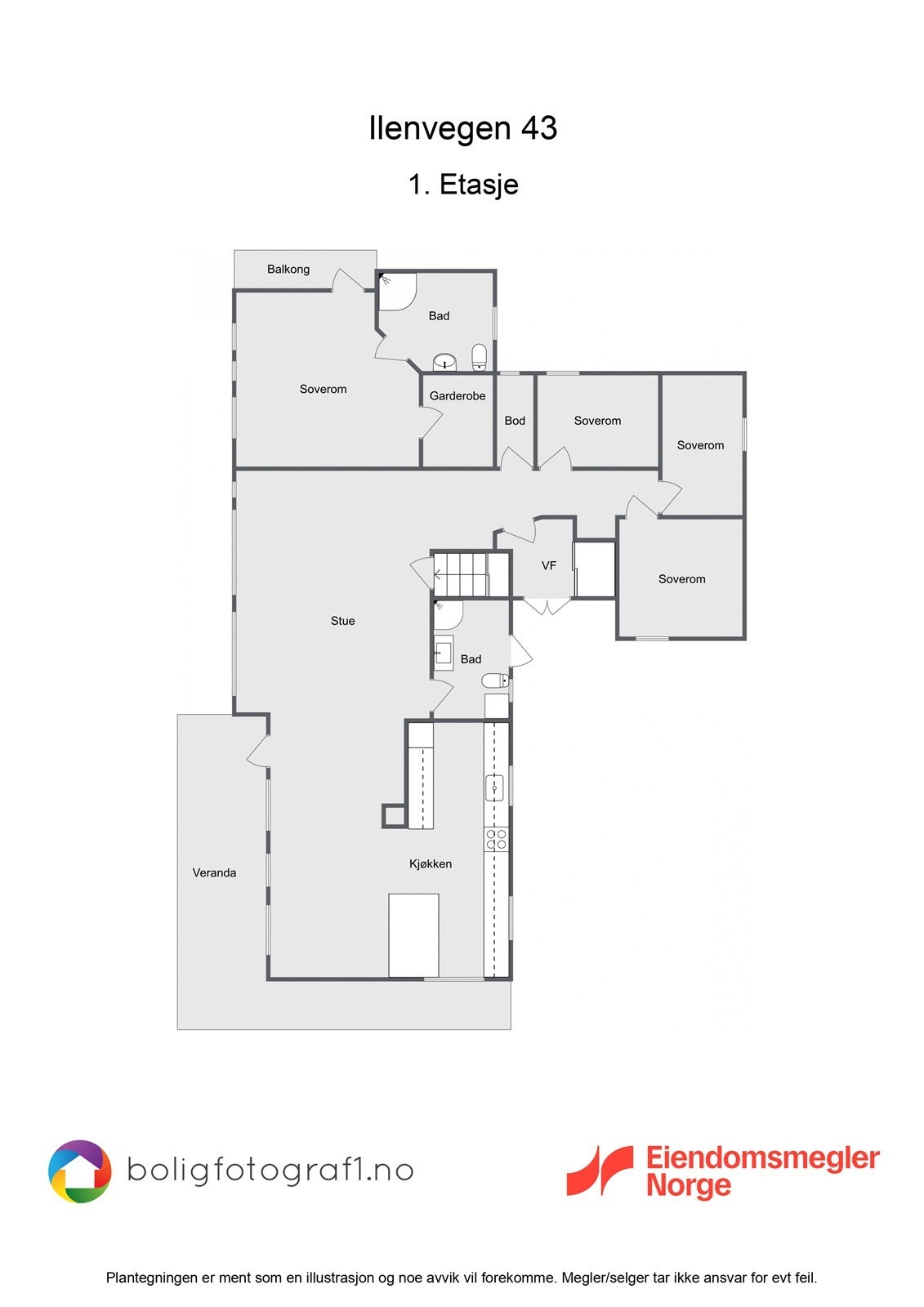 Planløsning 1.etg Galleribilde