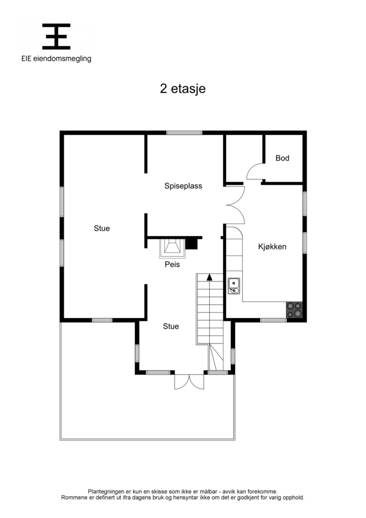 Plantegning 2. etasje Galleribilde