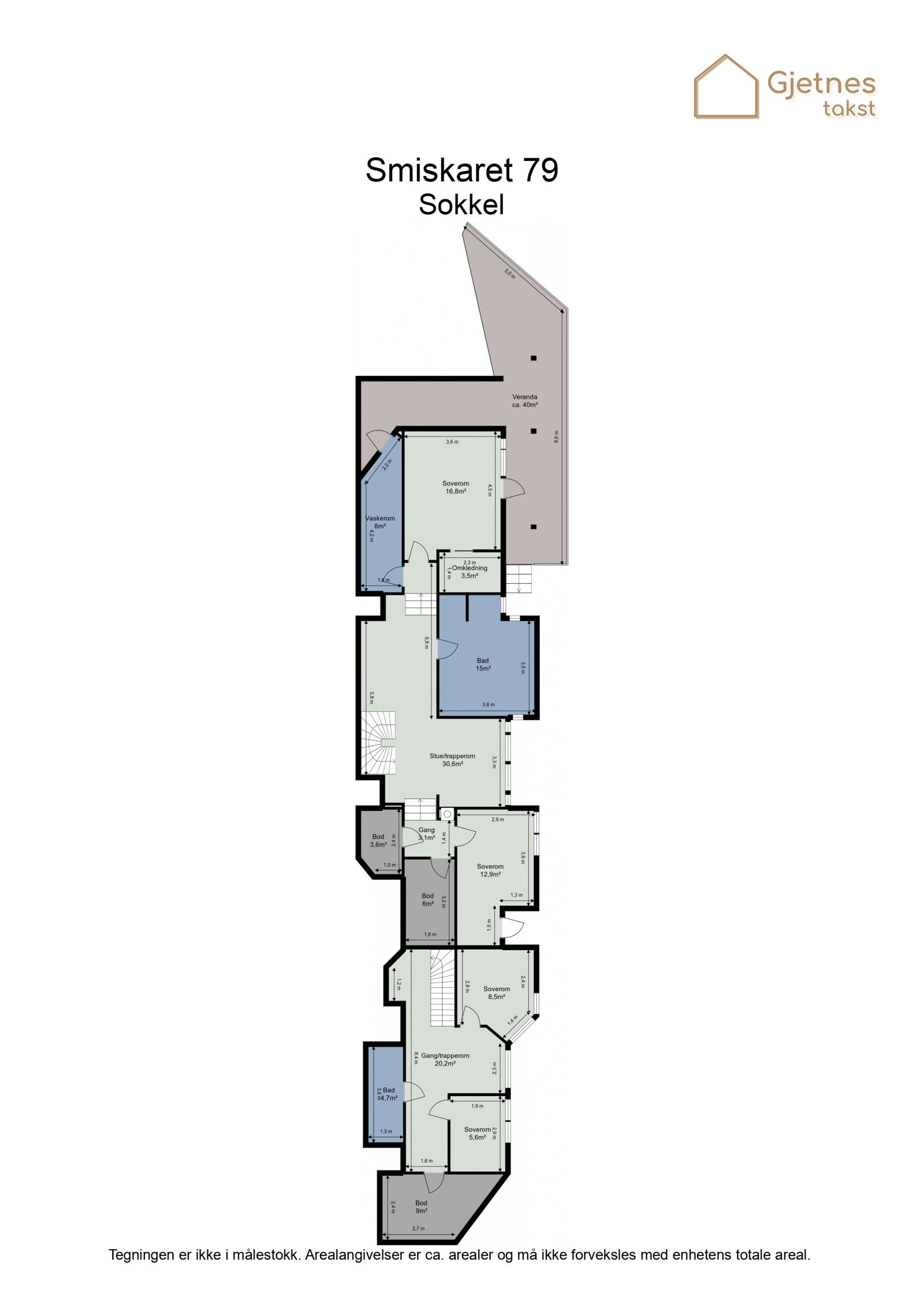 Plantegning sokkeletasje Galleribilde