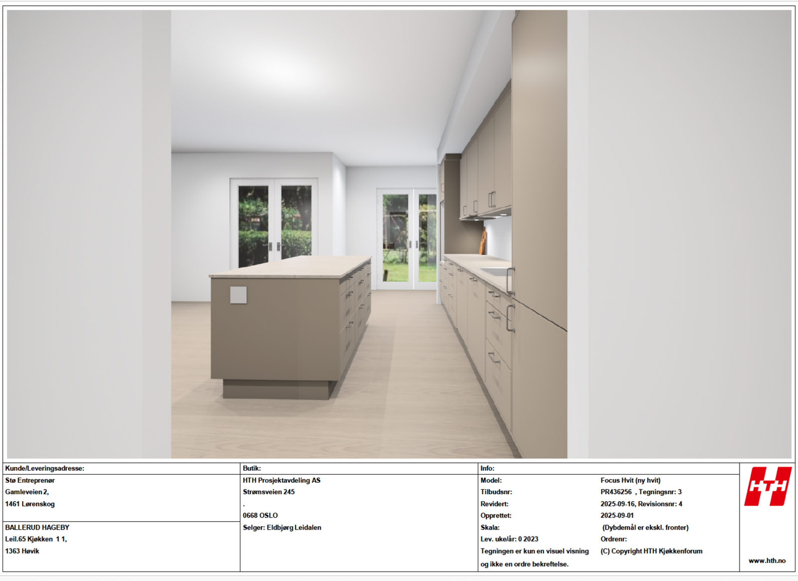 Bildet er en illustrasjon av selgers tilvalg for kjøkken - se hele leveransebeskrivelsen vedlagt i prospekt Galleribilde