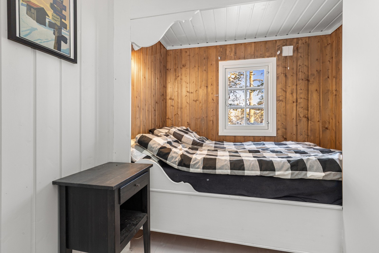 Ett soverom med dobbeltseng Galleribilde