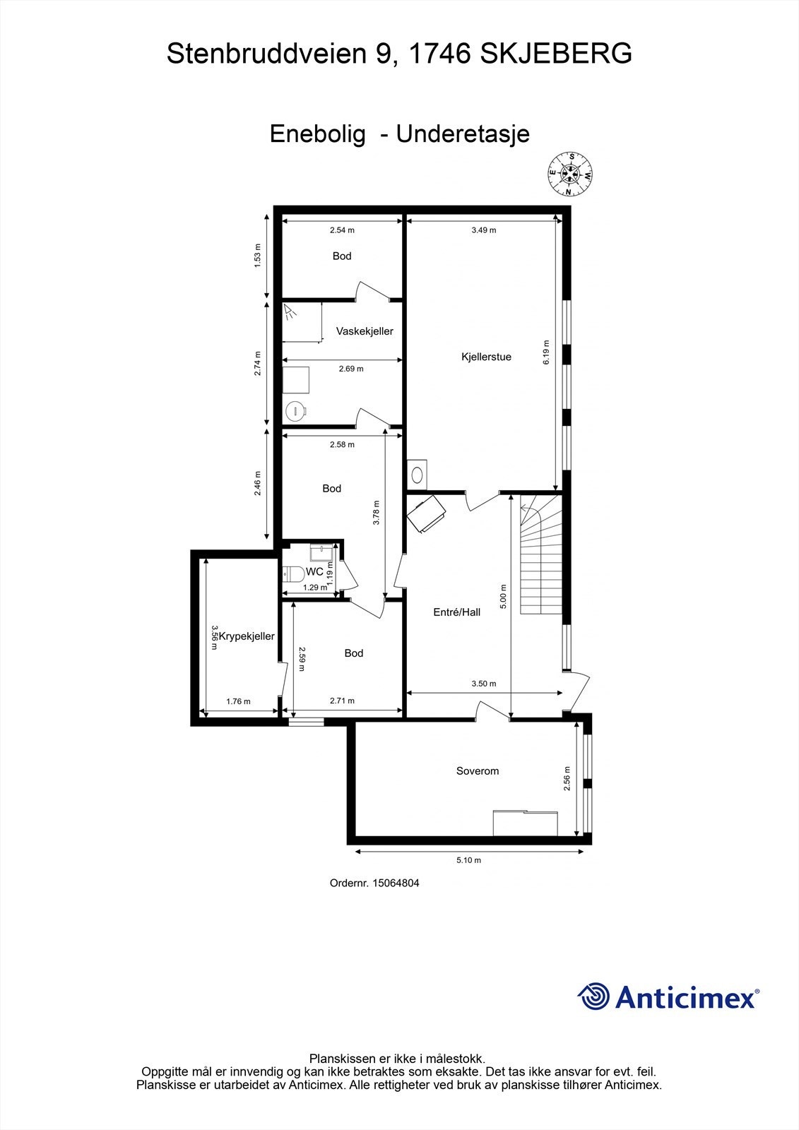 Veiledende skisse av andre etasje. Galleribilde