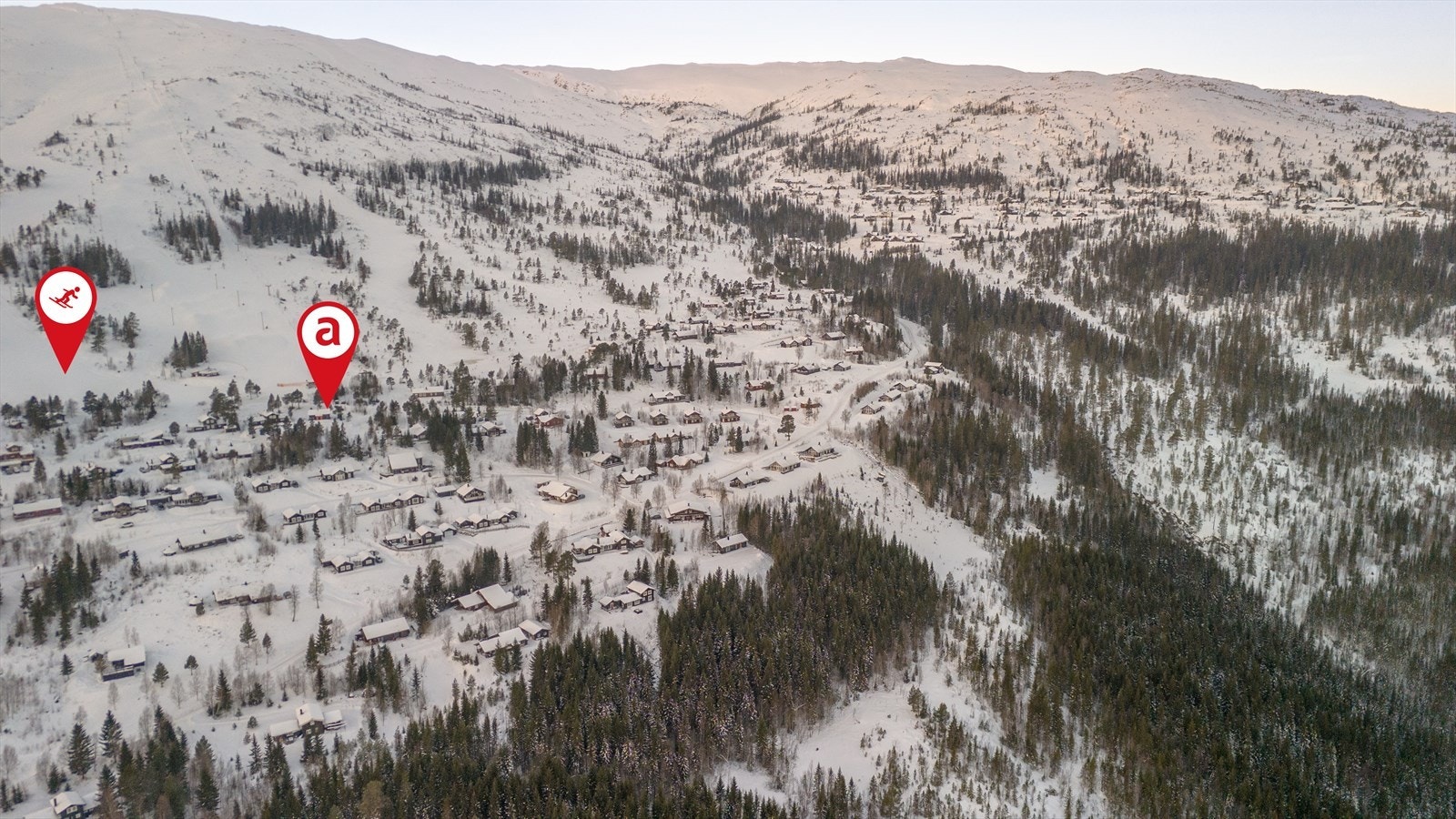 Attraktiv beliggenhet med nærhet til heis og løyper.(Fotograf: Namdaldrone) Galleribilde