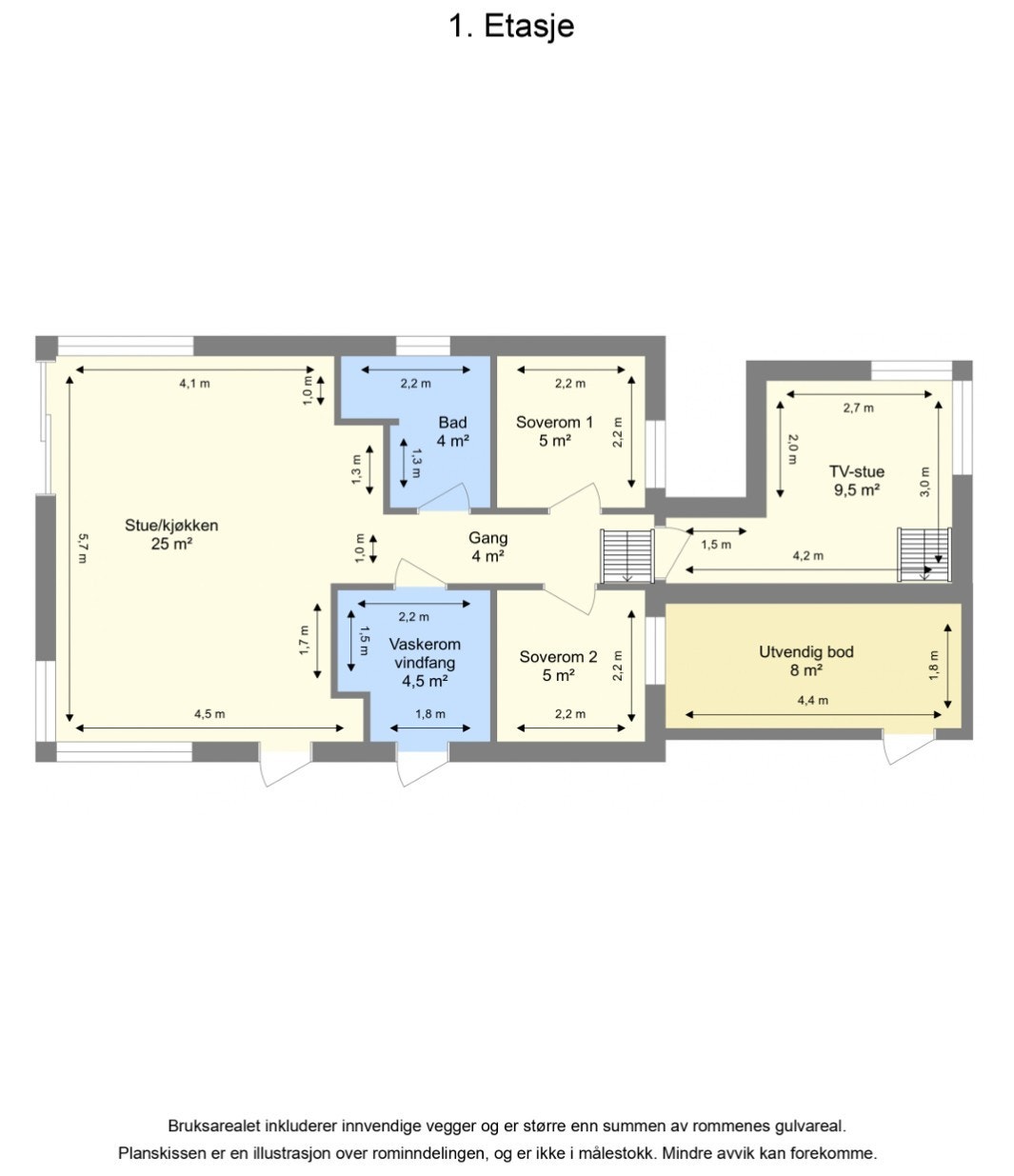 Planskisse 1.etasje Galleribilde