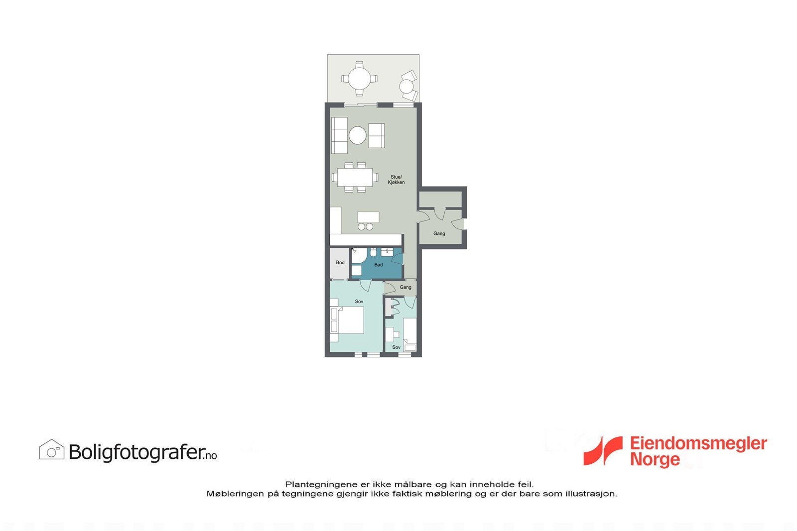 Planløsning 3. etasje. Det er heisadkomst fra parkeringskjeller hvor man disponerer en parkeringsplass m/el-billader Galleribilde